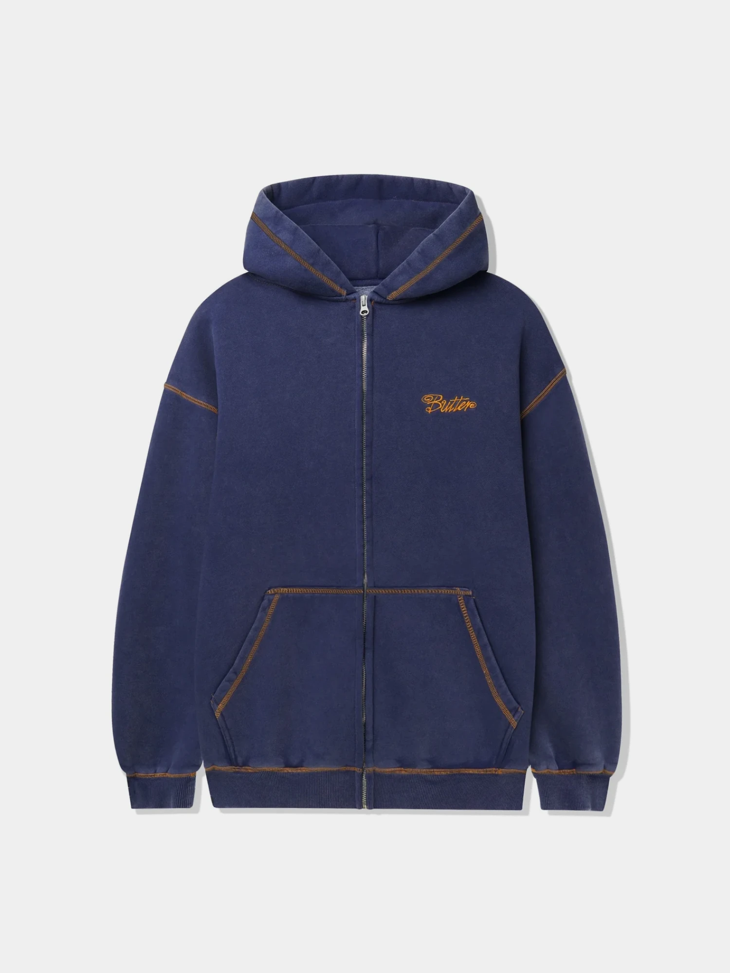 Зип-худи Butter Goods Jive Zip-Thru Washed Blue
