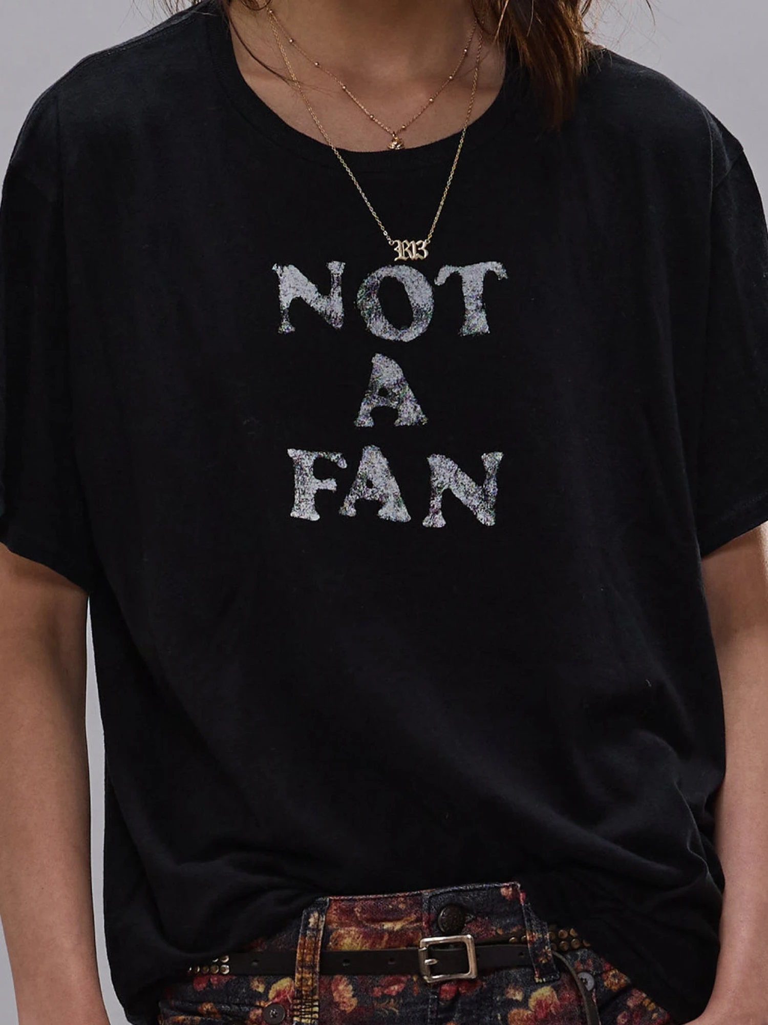 Женская футболка R13 Not A Fan Boy Black