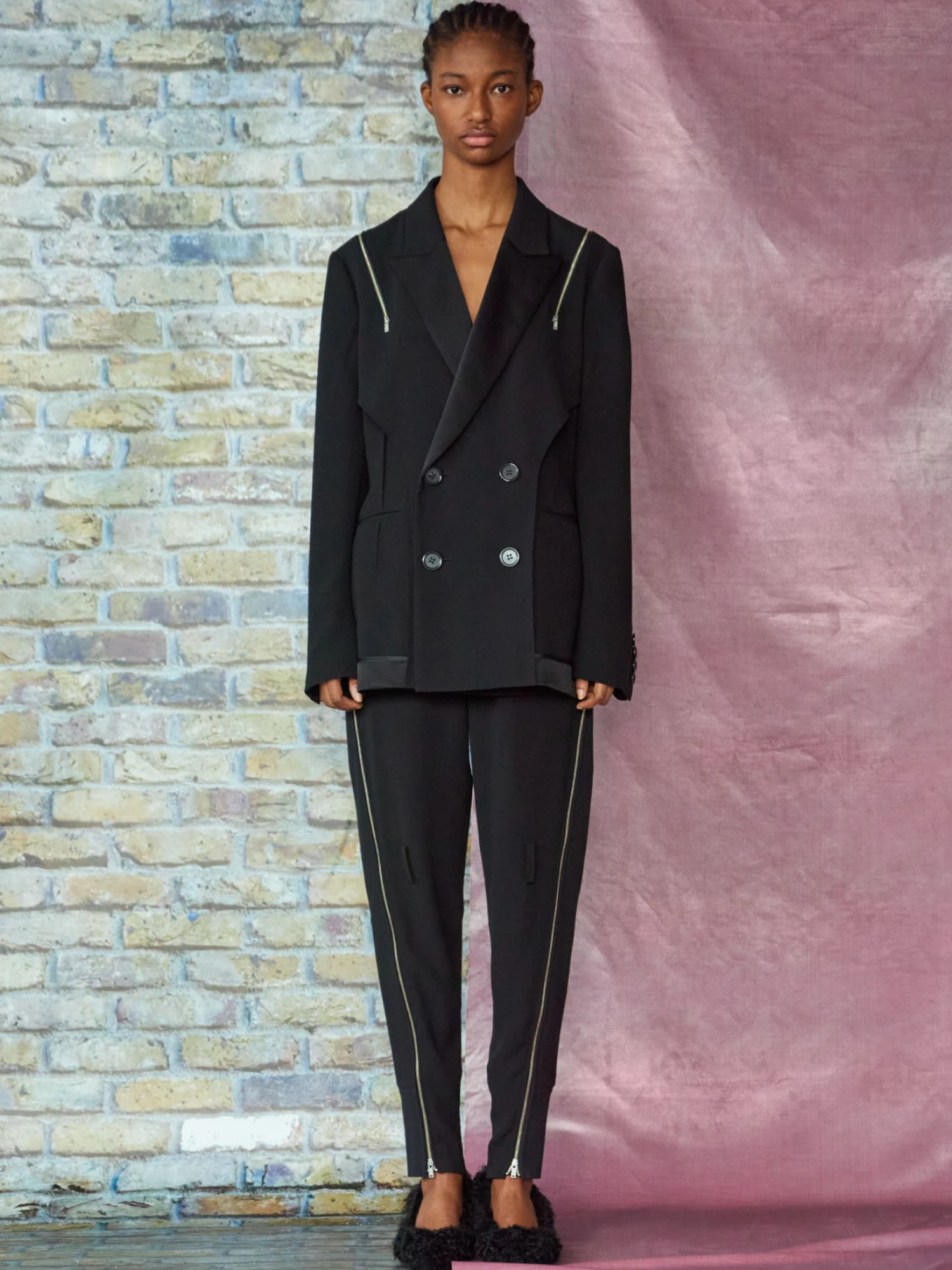 Женский пиджак UNDERCOVER Blend Inside-Out Satin Black