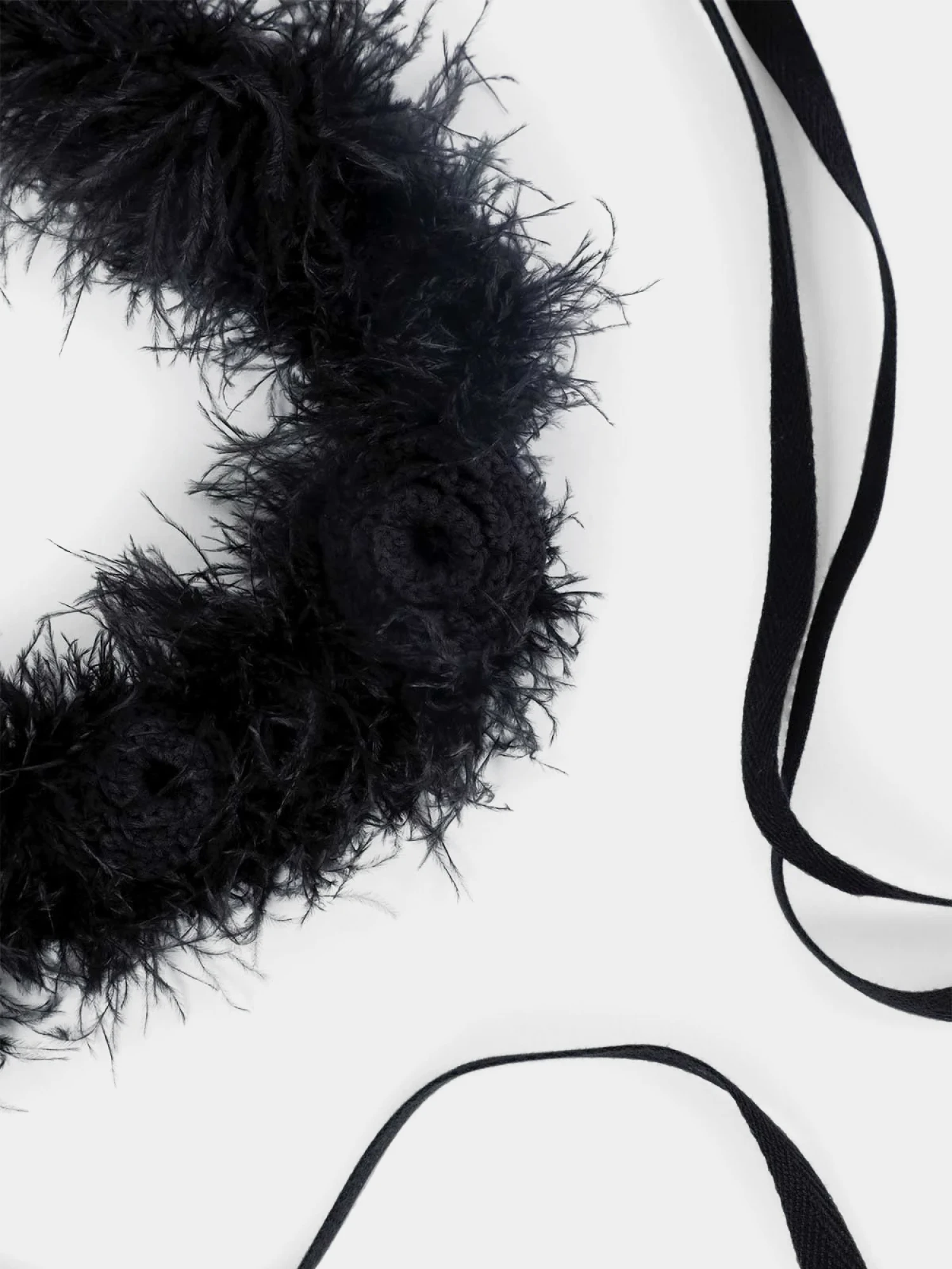 Повязка на голову Ann Demeulemeester Feathered Black
