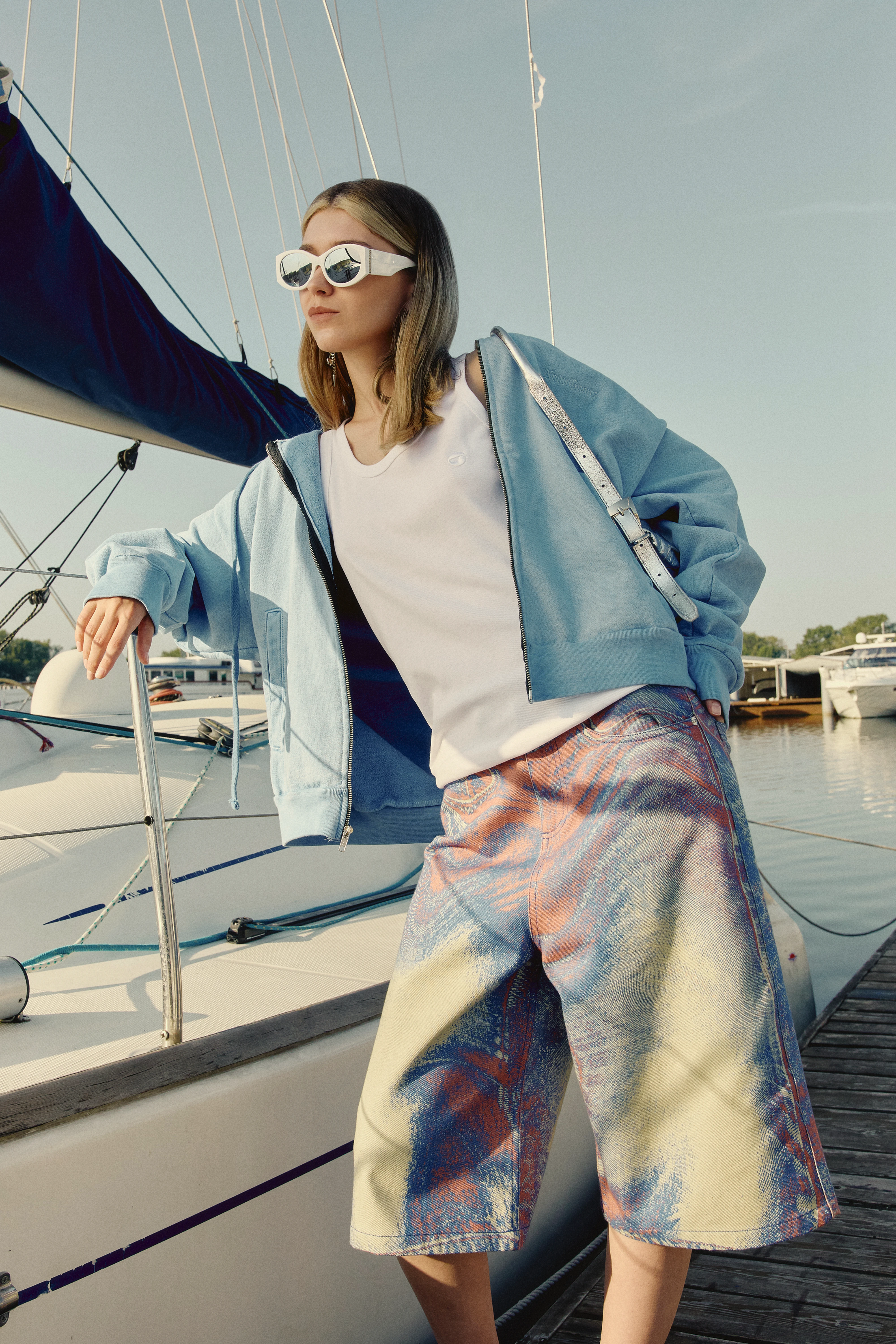 Зип-худи Noon Goons High Tide Hoodie Pigment Blue