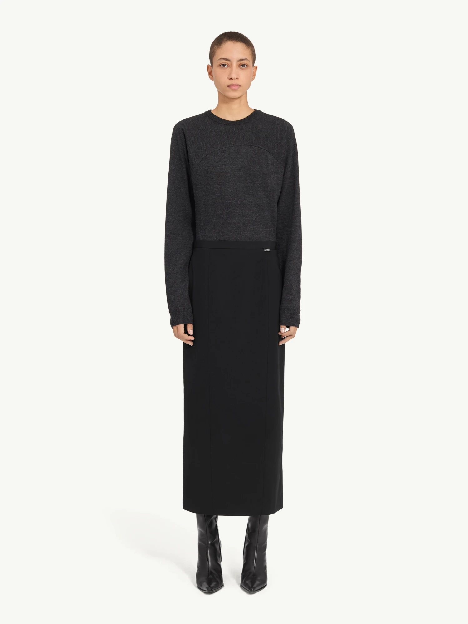 Женская юбка MM6 Maison Margiela Long Wool Black