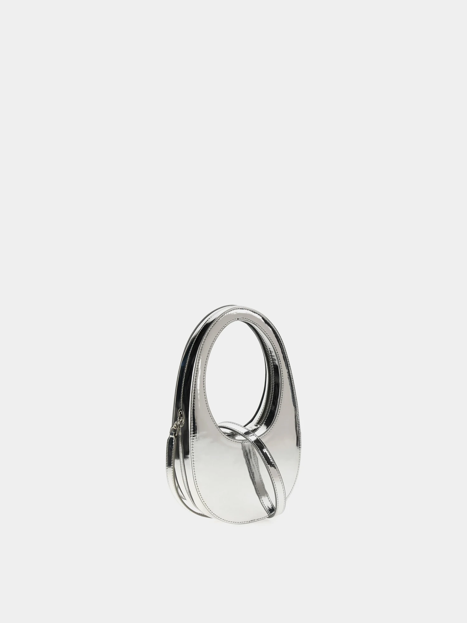 Женская сумка Coperni Mirrored Crossbody Mini Swipe Silver