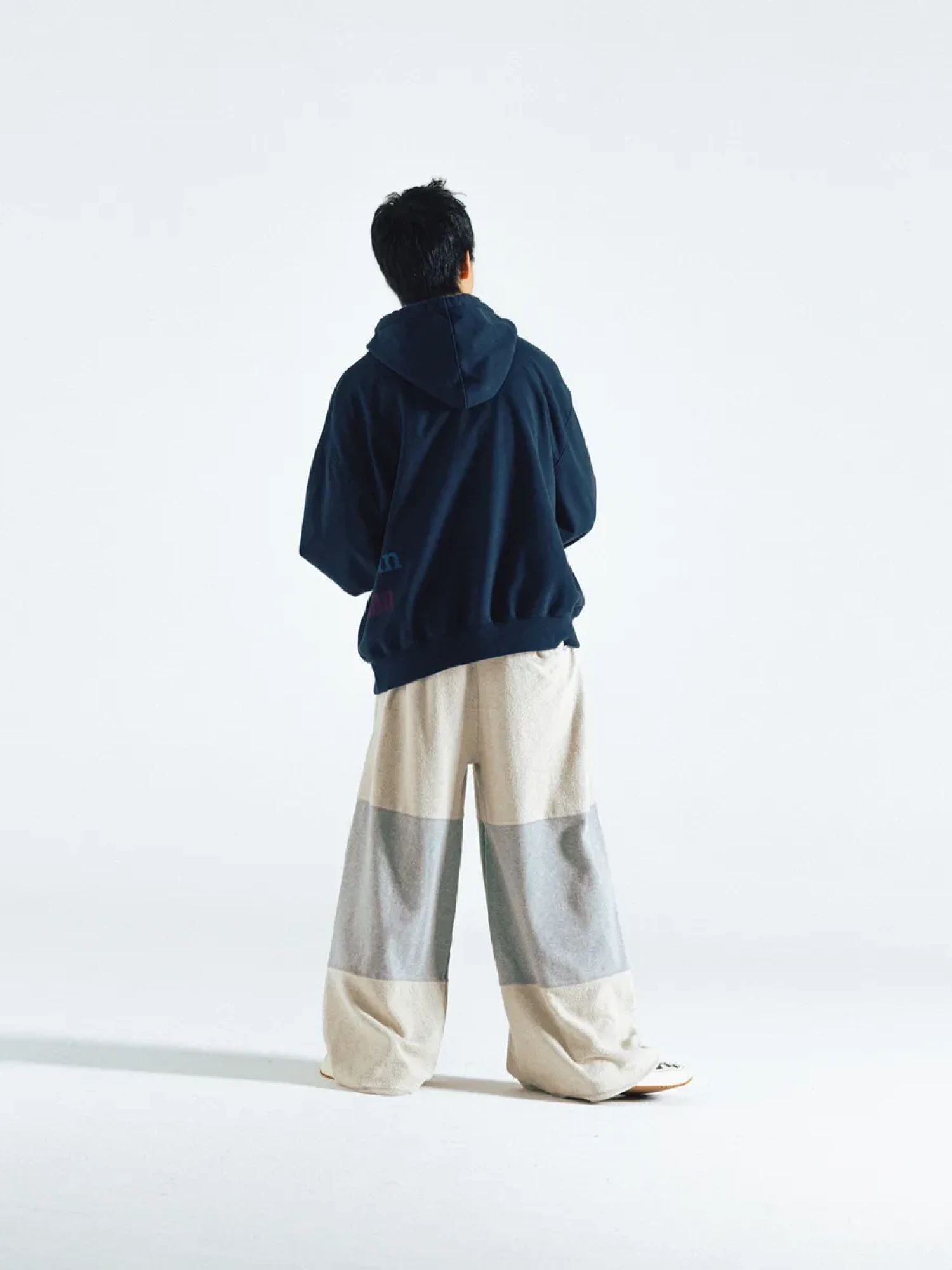 Брюки ANGLAN Reverse Panel Wide Sweat Grey