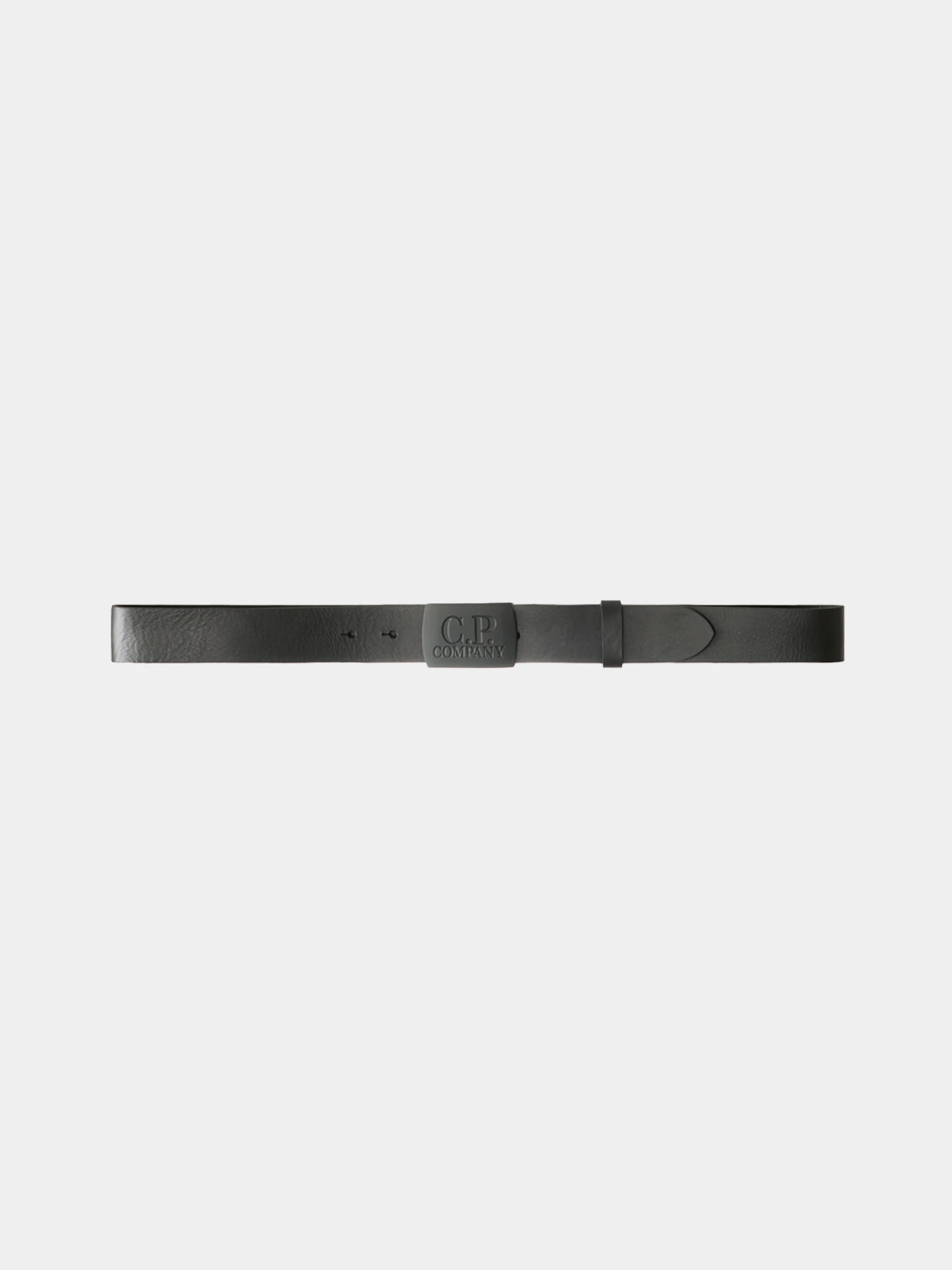 Ремень C.P. Company Leather Buckle Logo Black
