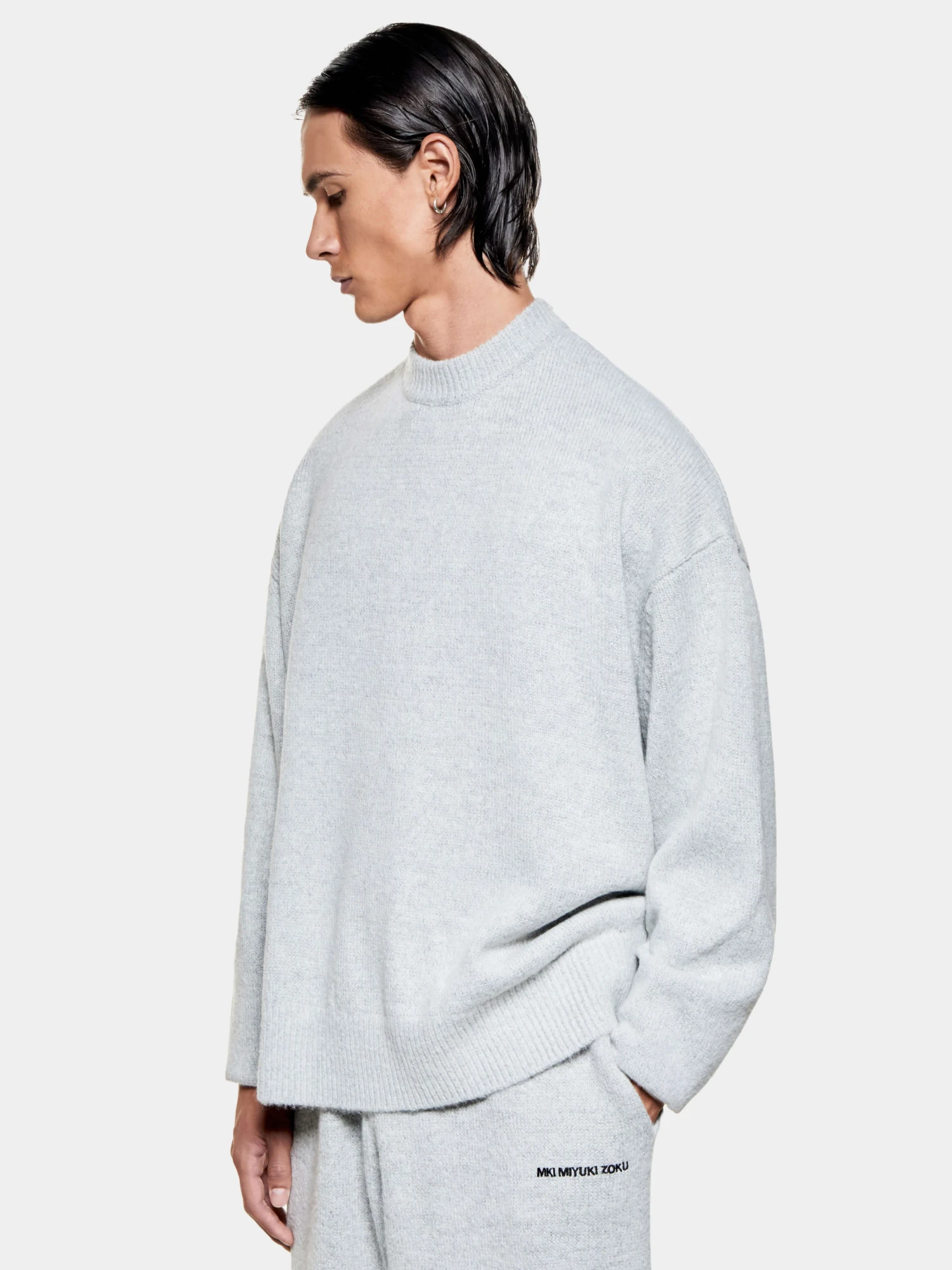 Свитшот MKI MIYUKI ZOKU Mohair Blend Knit Light Grey