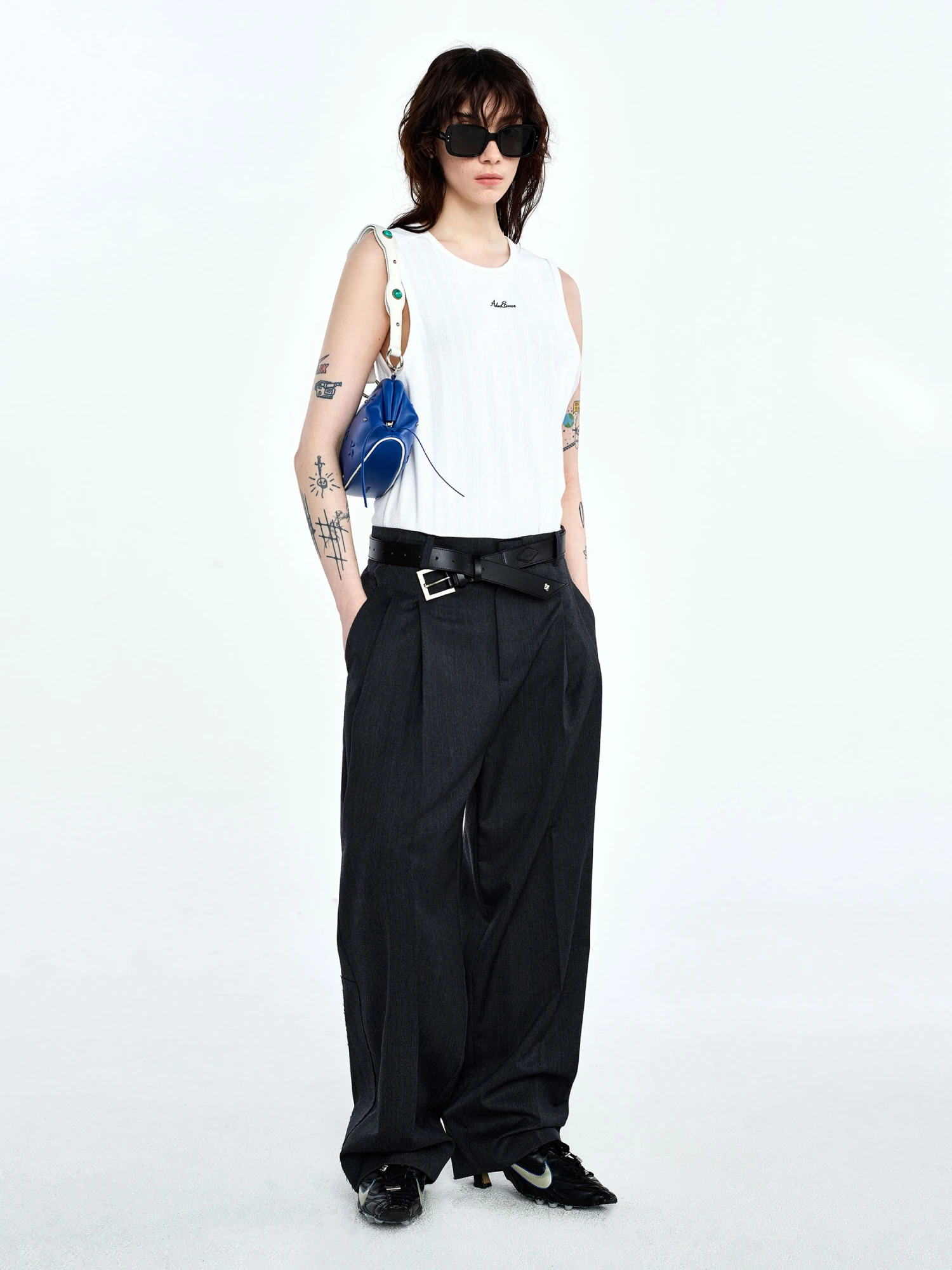 Ремень ADERERROR Fluic Label Belt Black