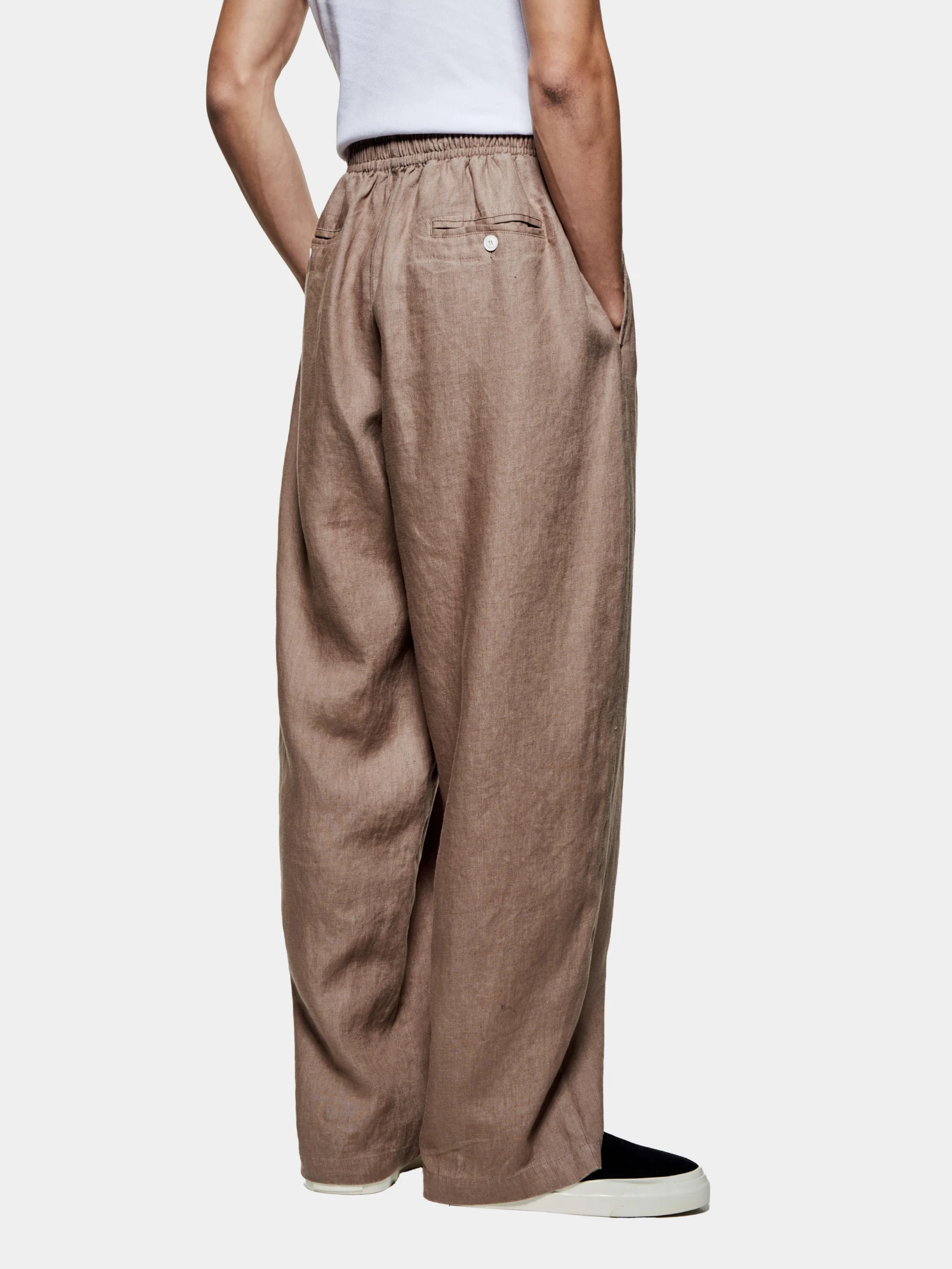 Брюки MKI MIYUKI ZOKU Linen Wide Leg Mushroom