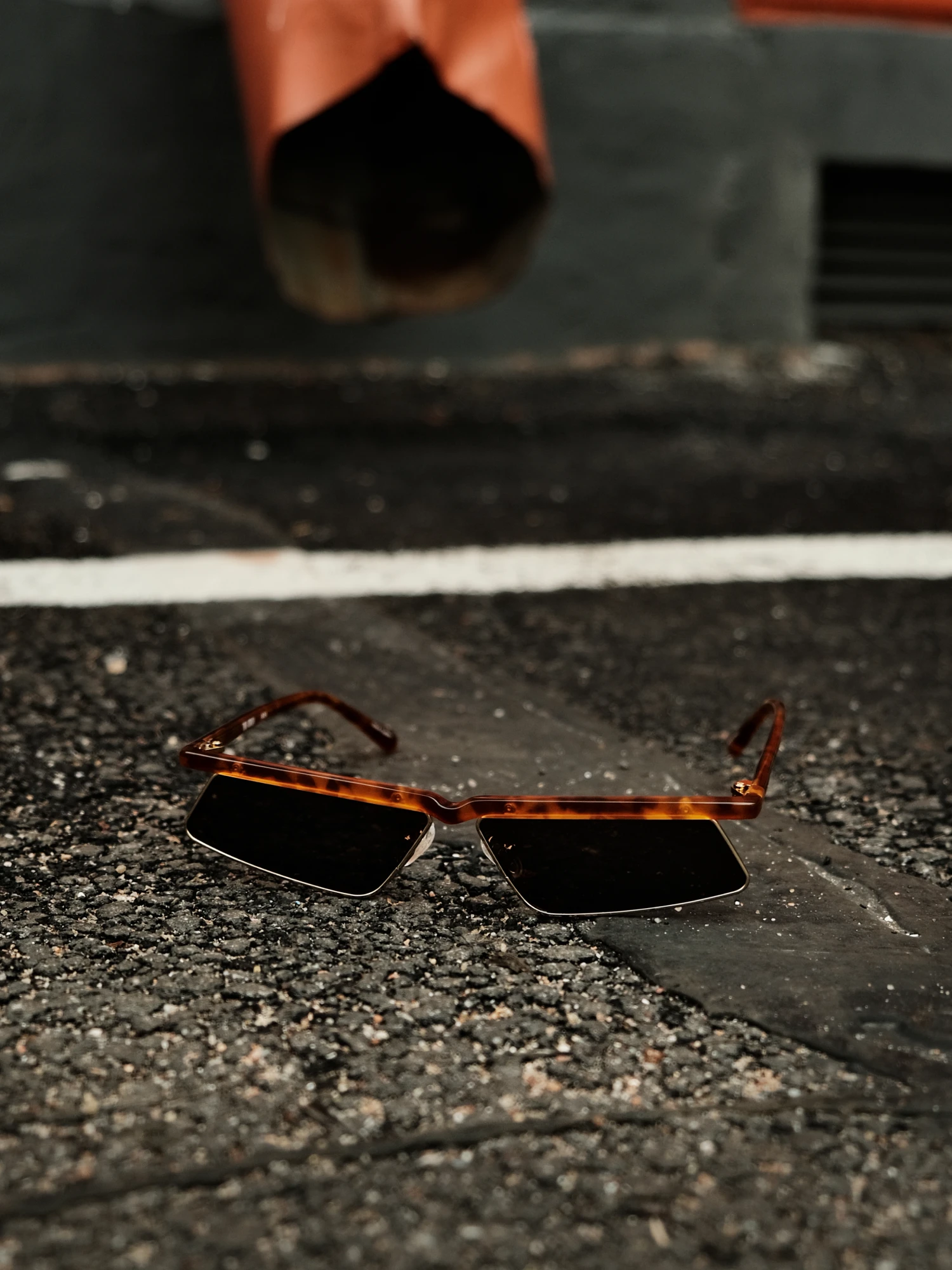 Очки THE ATTICO x Linda Farrow Aria Yellow Gold and Brown