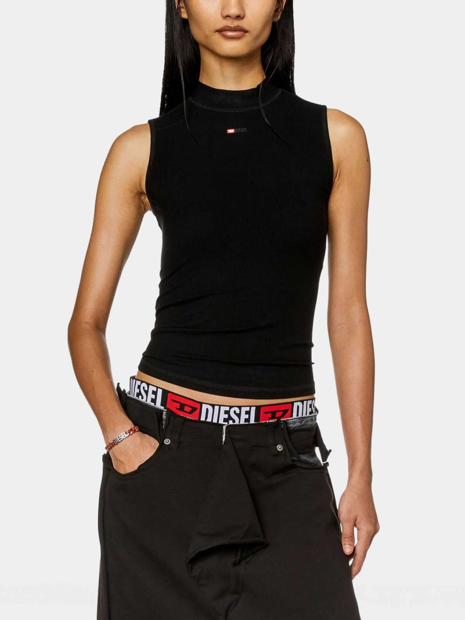 Женский топ Diesel T-Mokky-Sl-Microdiv Black