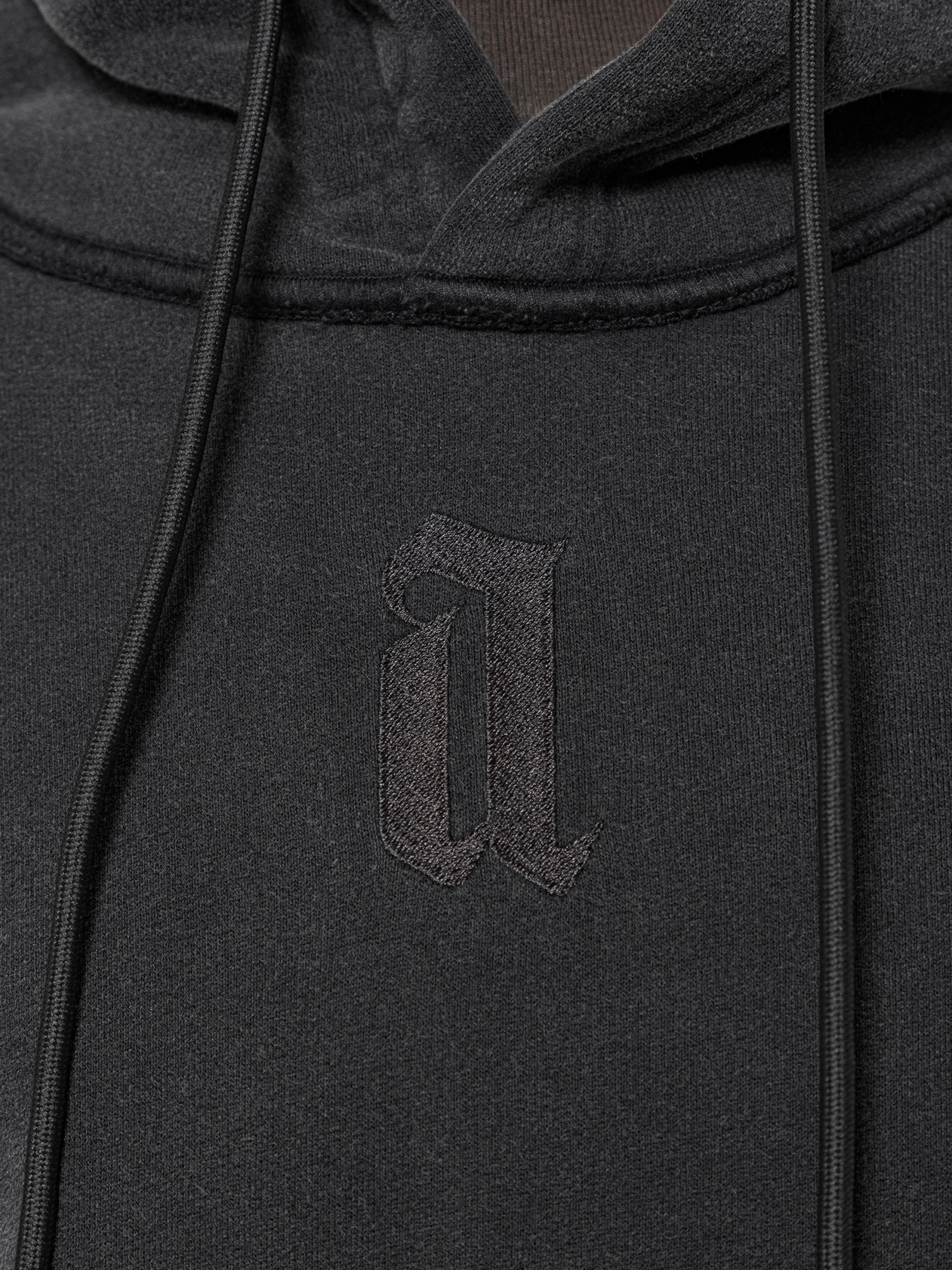 Худи ARNODEFRANCE Distressed Sleeves Vintage Black