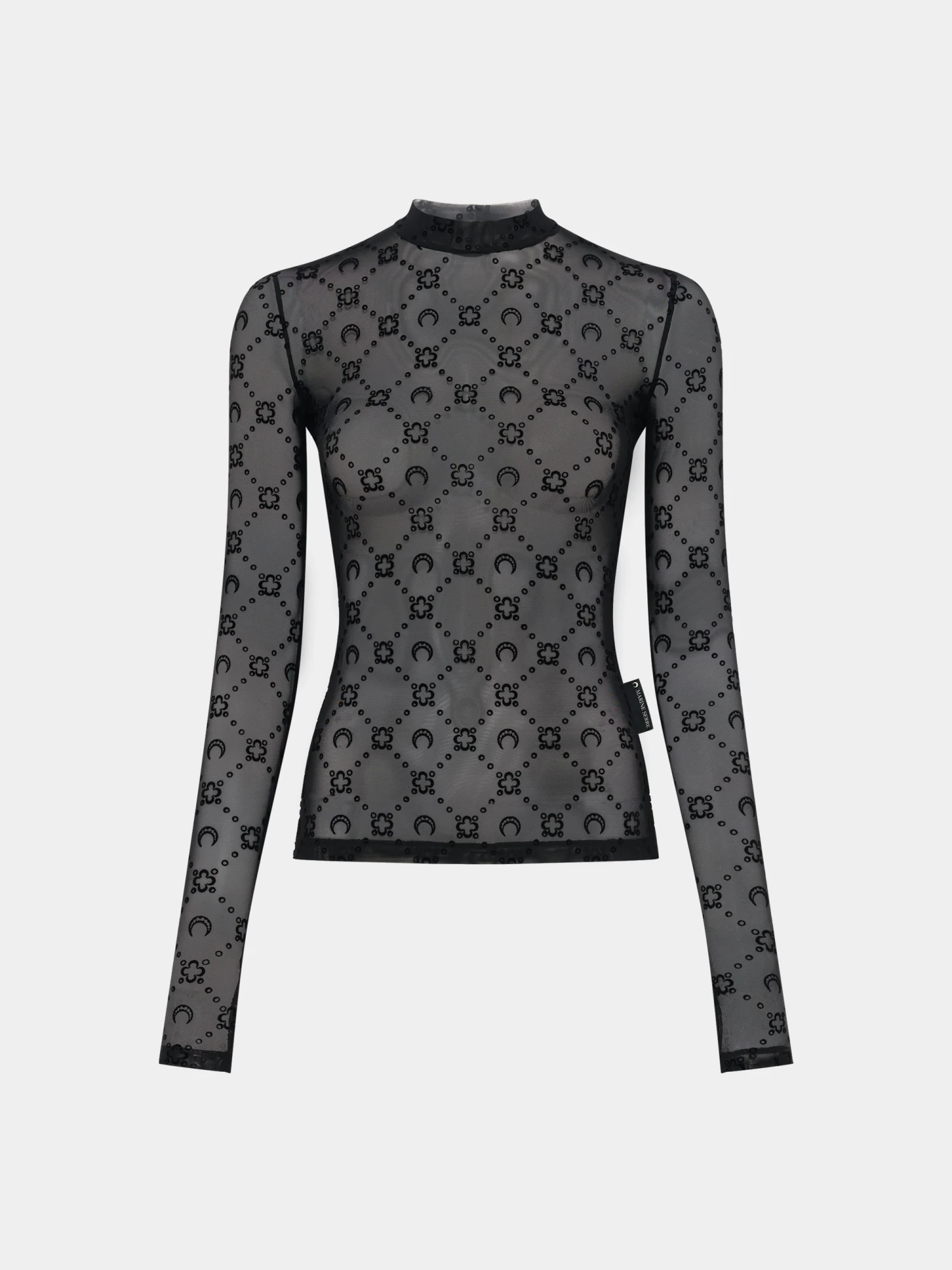 Женский лонгслив Marine Serre Recycled Mesh Second Skin Black