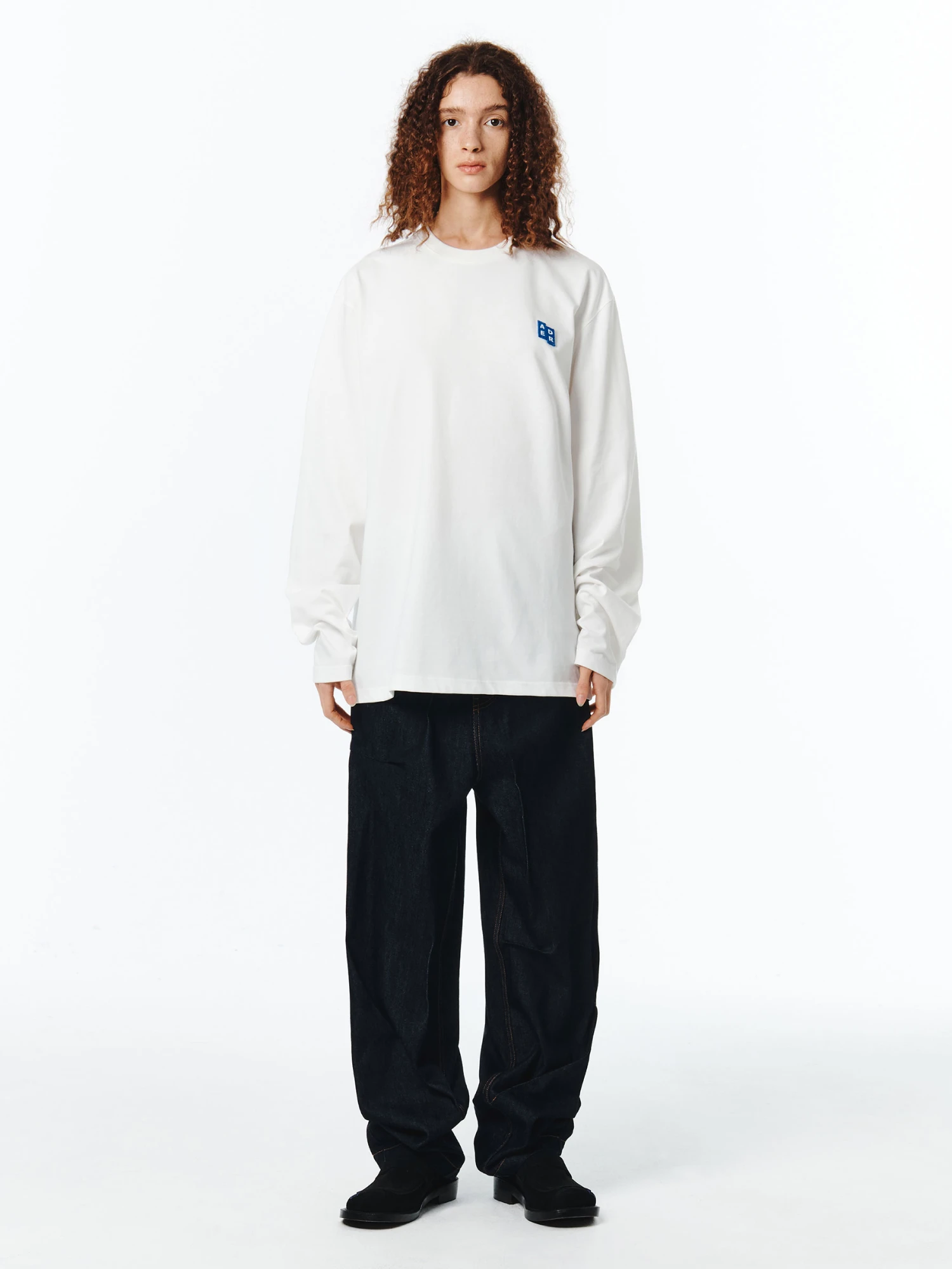 Лонгслив ADERERROR Sig; BL Tag L/S 01 Off White