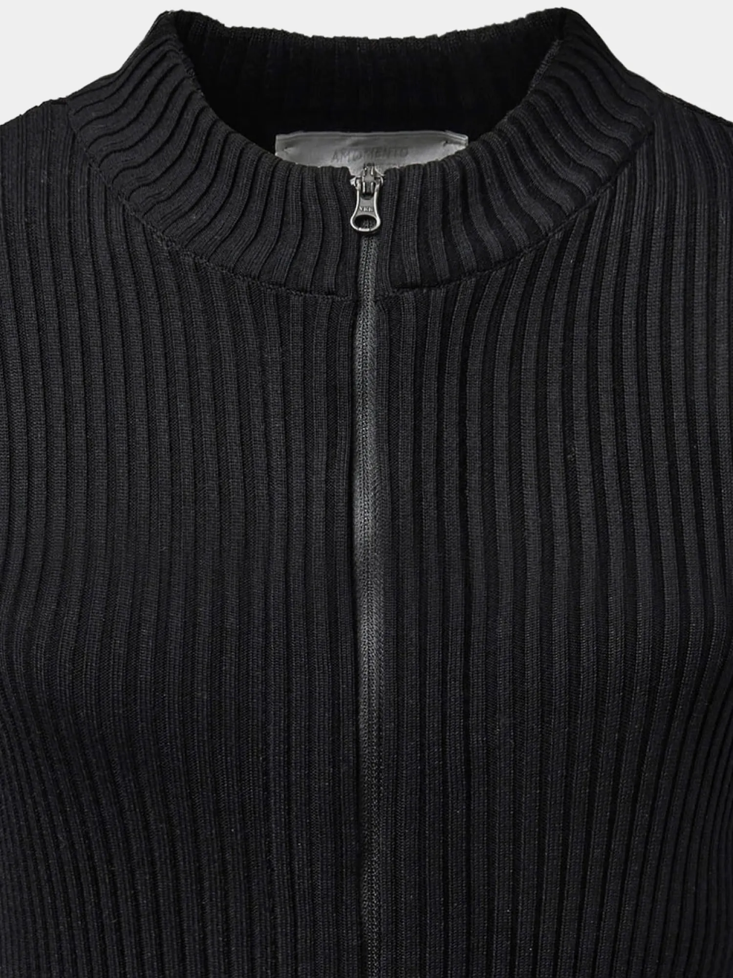Женский кардиган AMOMENTO Ribbed Mock Neck Black