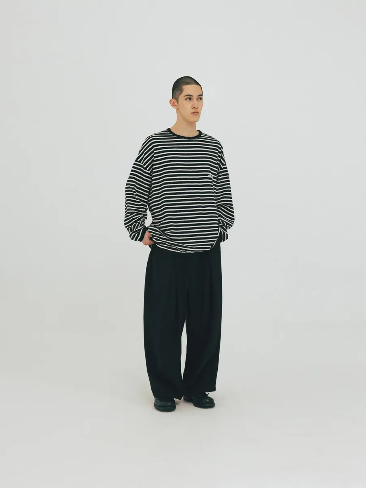 Лонгслив ANGLAN Striped Long Sleeve Black