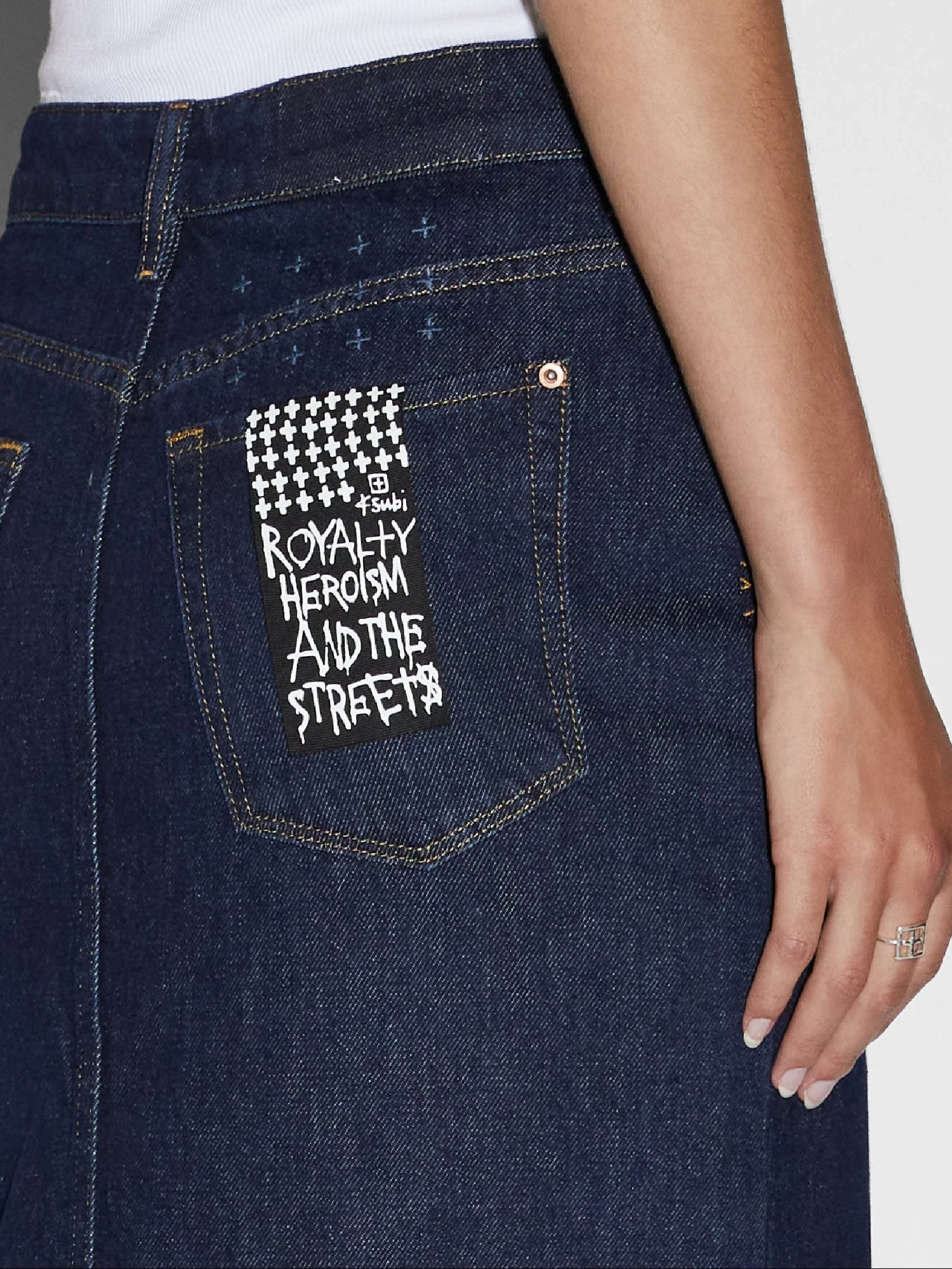 Женская юбка Ksubi Swerve Skirt Legacy Denim