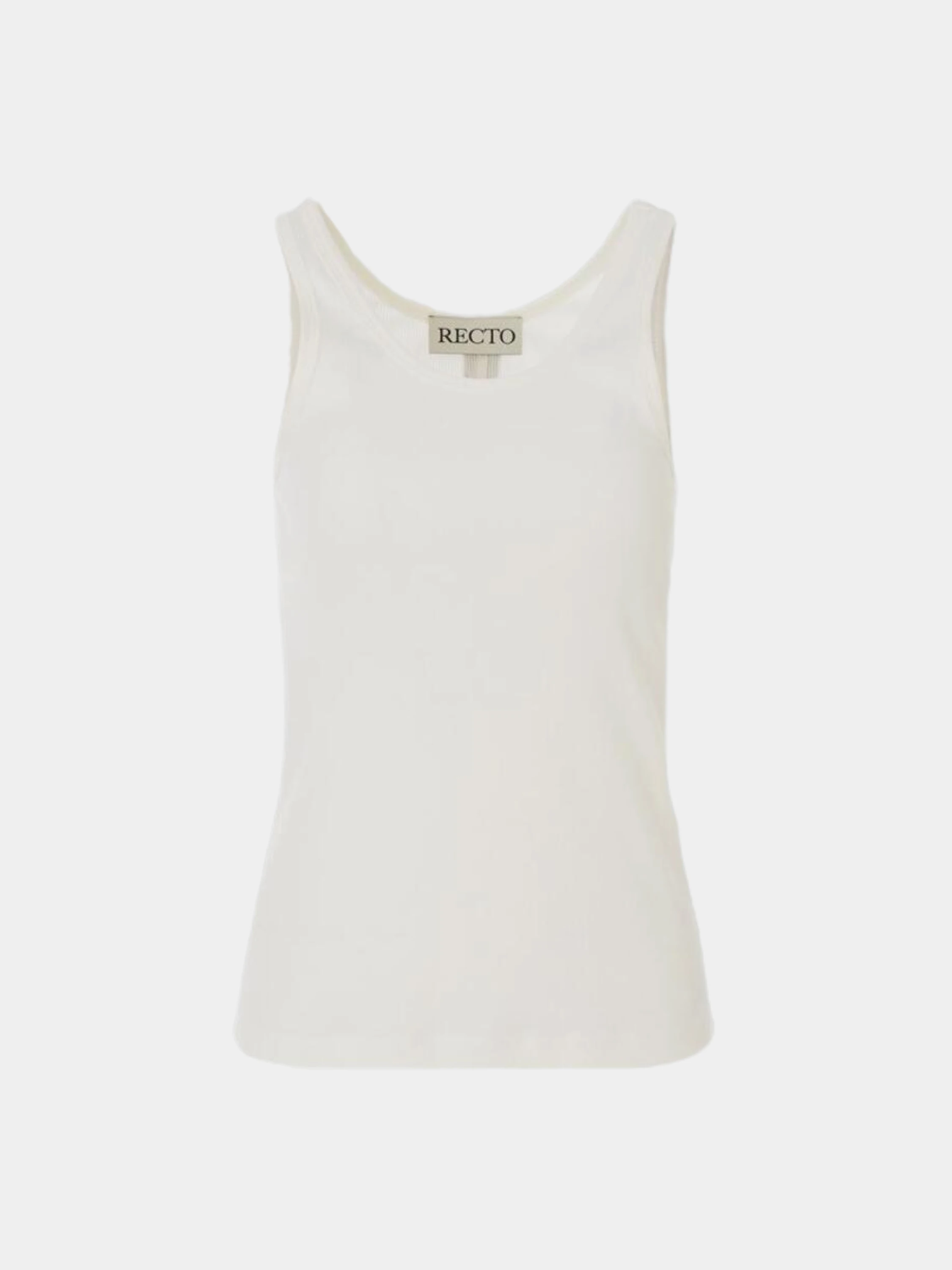 Женский топ Recto RC Logo Jacquard Patch Tank Top White