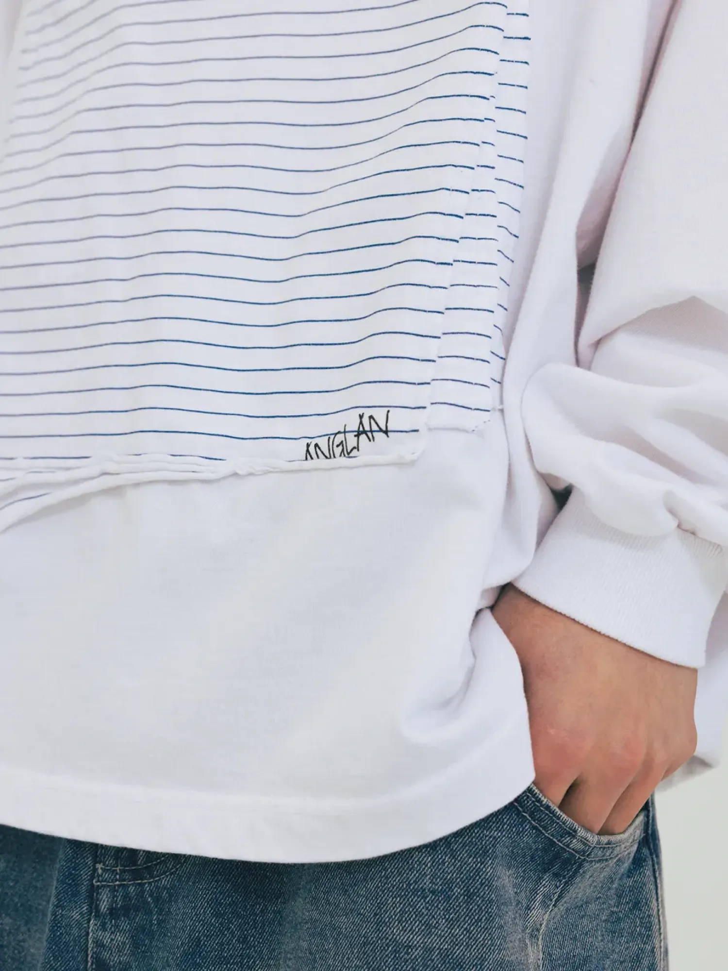 Лонгслив ANGLAN Notebook Long Sleeve White