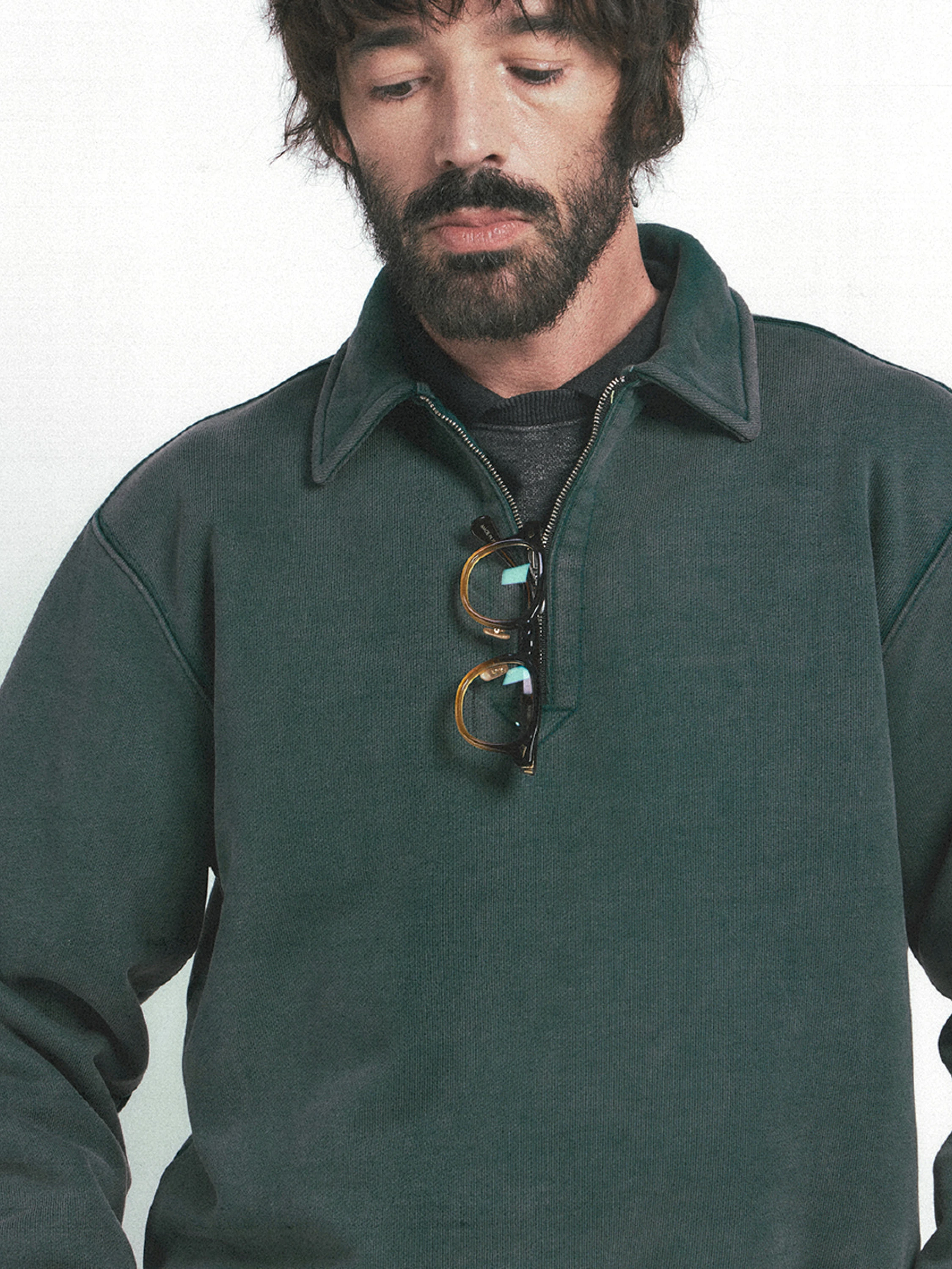 Халф-зип EASTLOGUE Scout Pullover Vintage Green