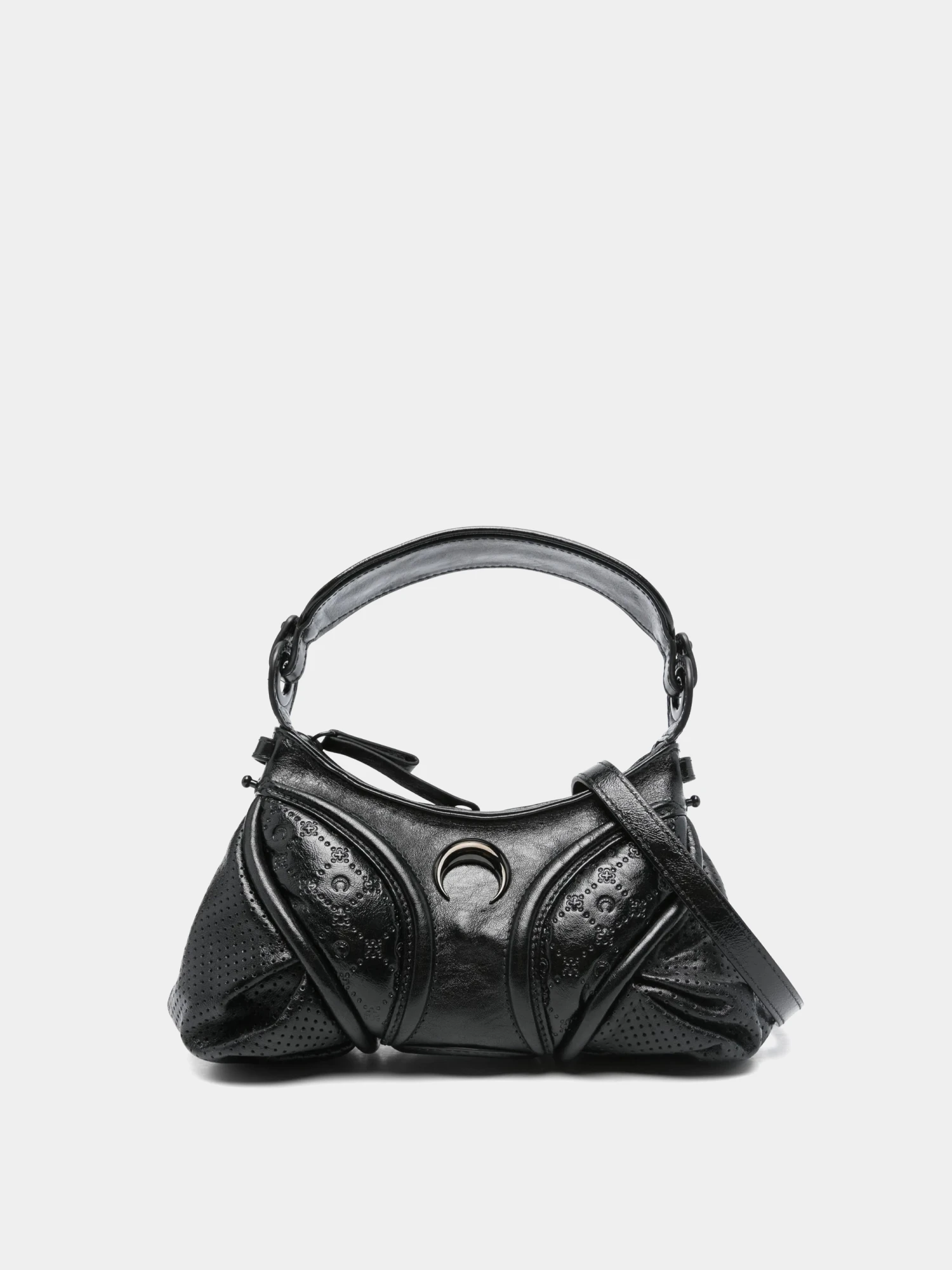 Сумка Marine Serre Moonogram Embossed Futura Mini Black