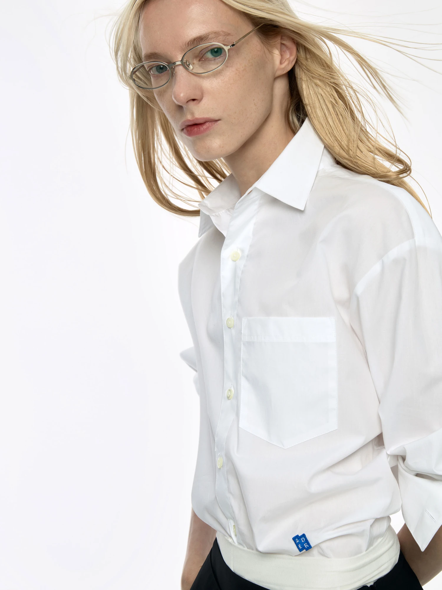 Рубашка ADERERROR Sig BL Tag Shirt 01 White