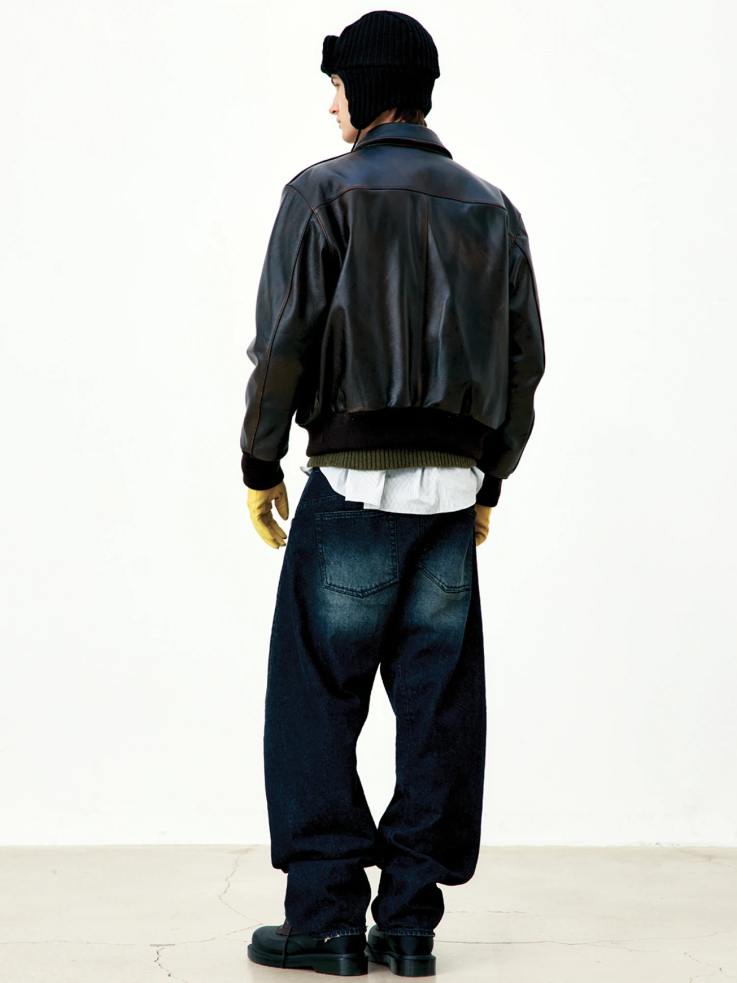 Куртка COOR Vintage A-2 Leather Jacket Dark Brown