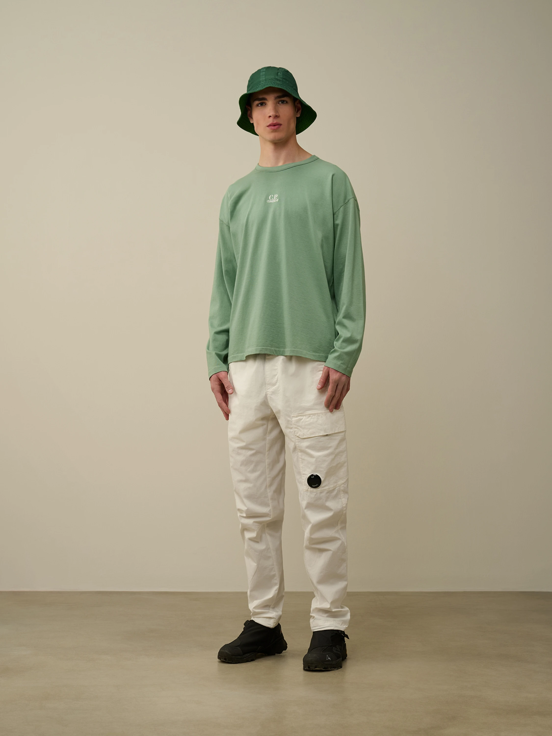 Лонгслив C.P. Company 20/1 Jersey Boxy Green Bay
