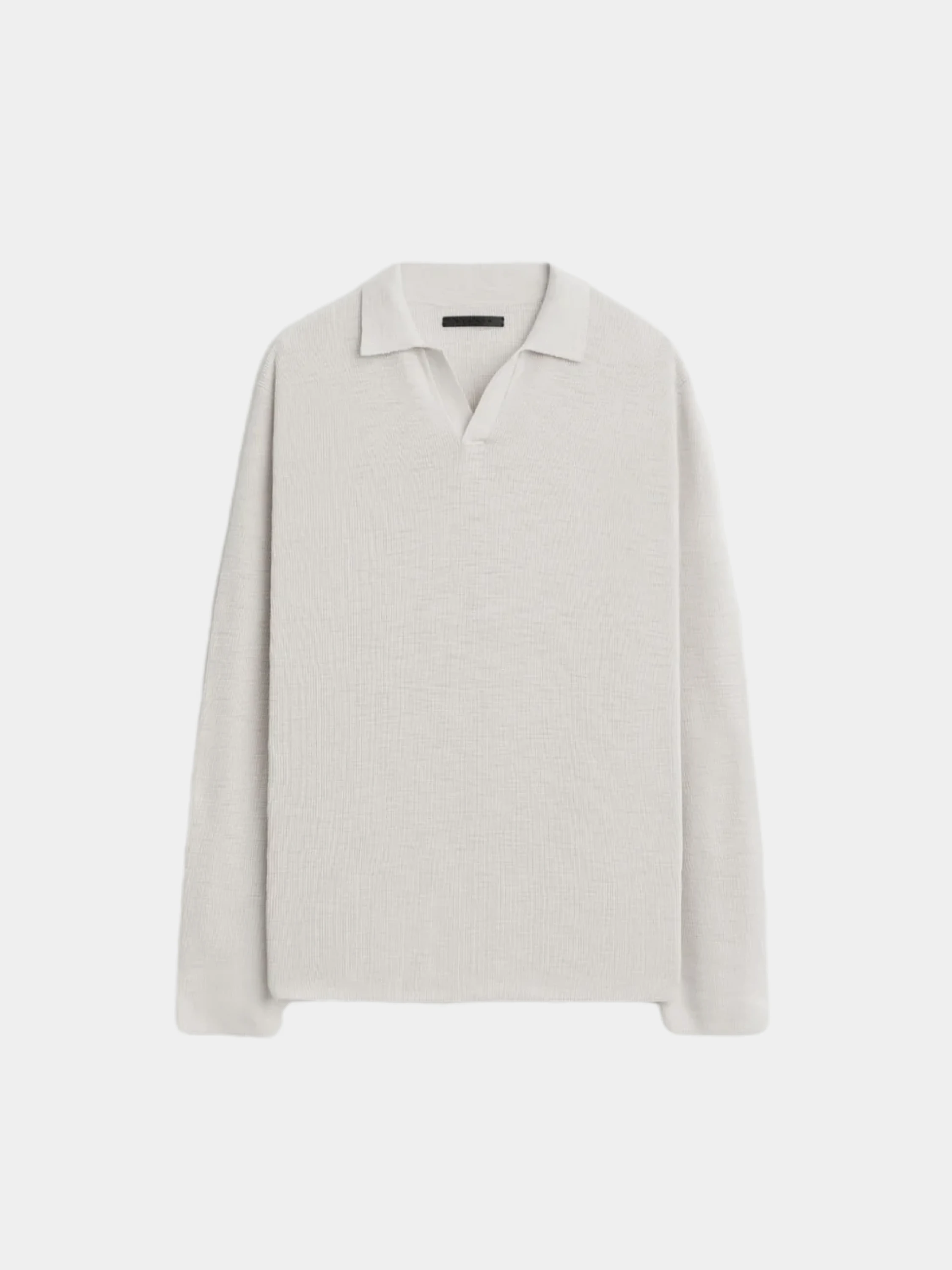 Рубашка-поло Stampd Ribbed Knit LS Polo Fog