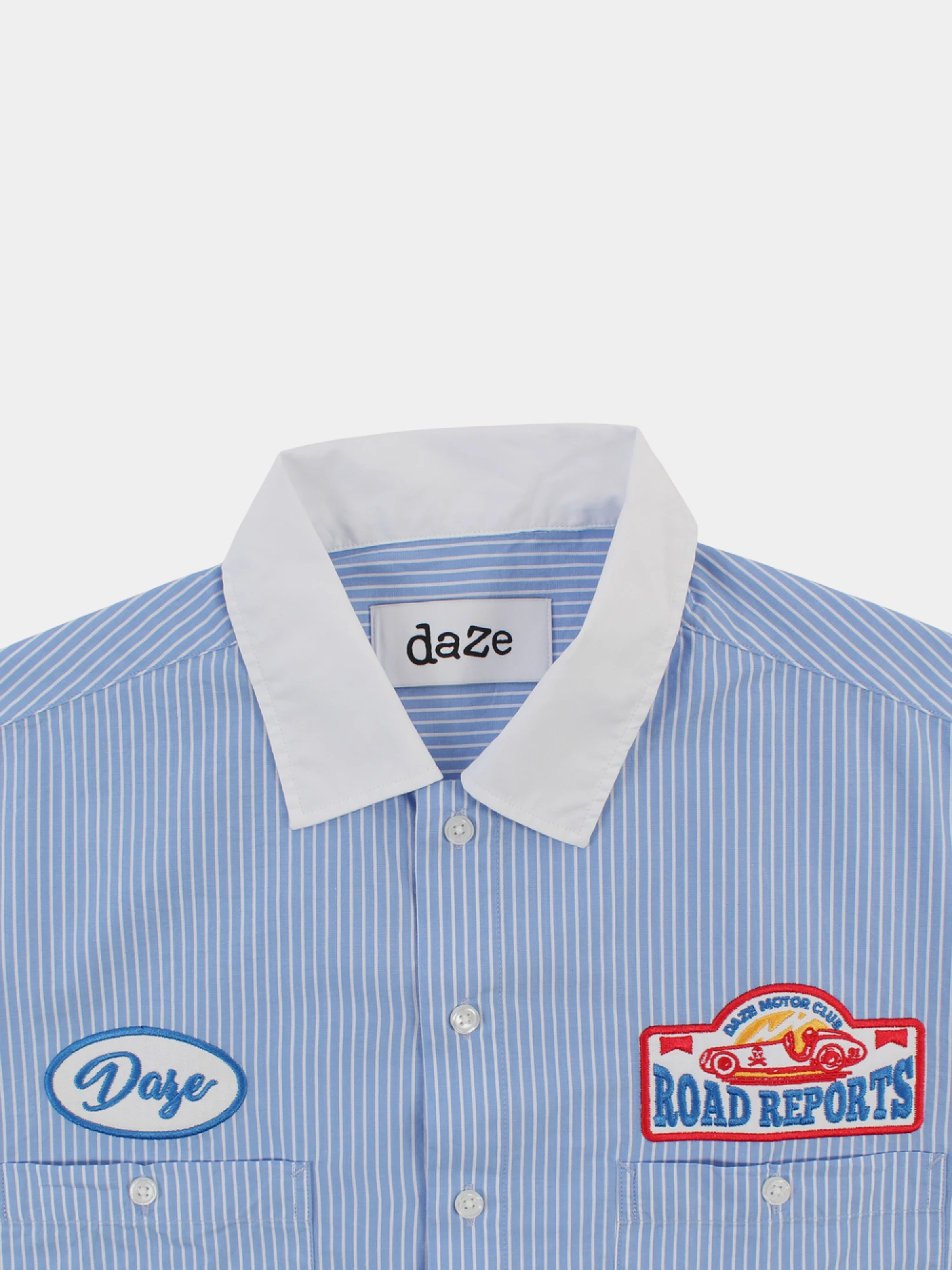 Рубашка Daze Road Reports Blue/White