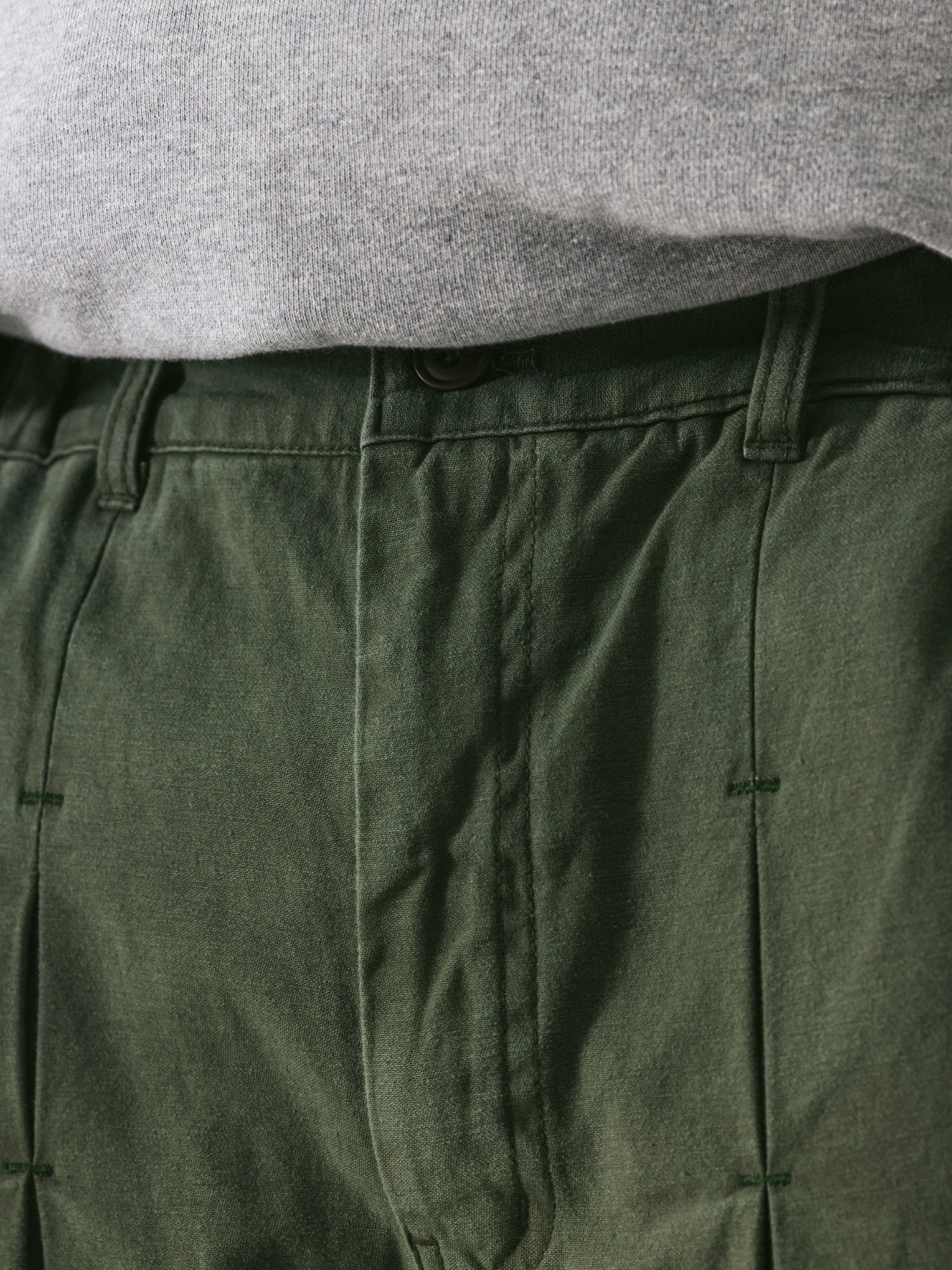 Брюки ANGLAN Long Tuck Wing Balloon Pants Khaki