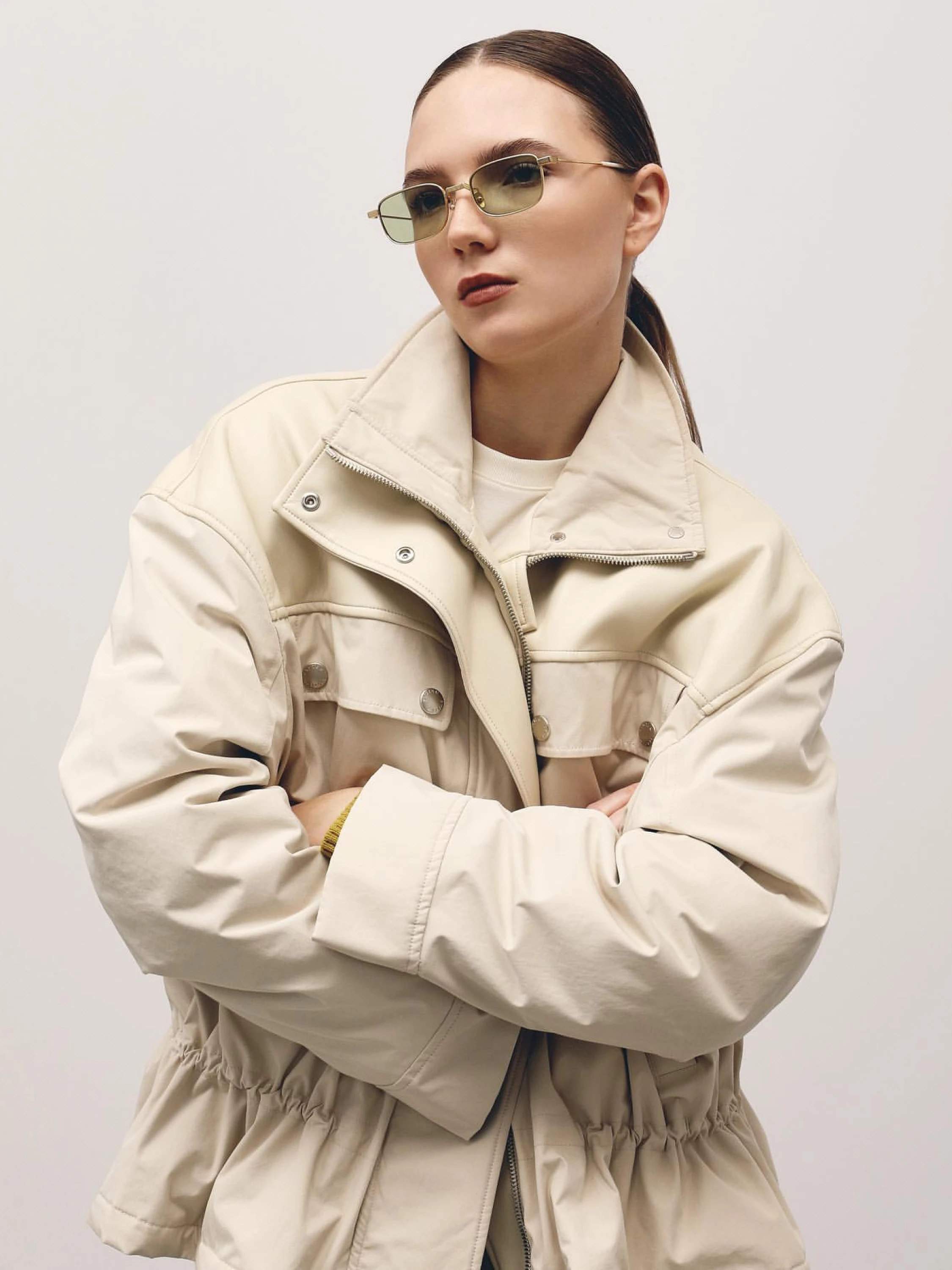 Женская куртка System Oversized Padded Jumper Light Beige