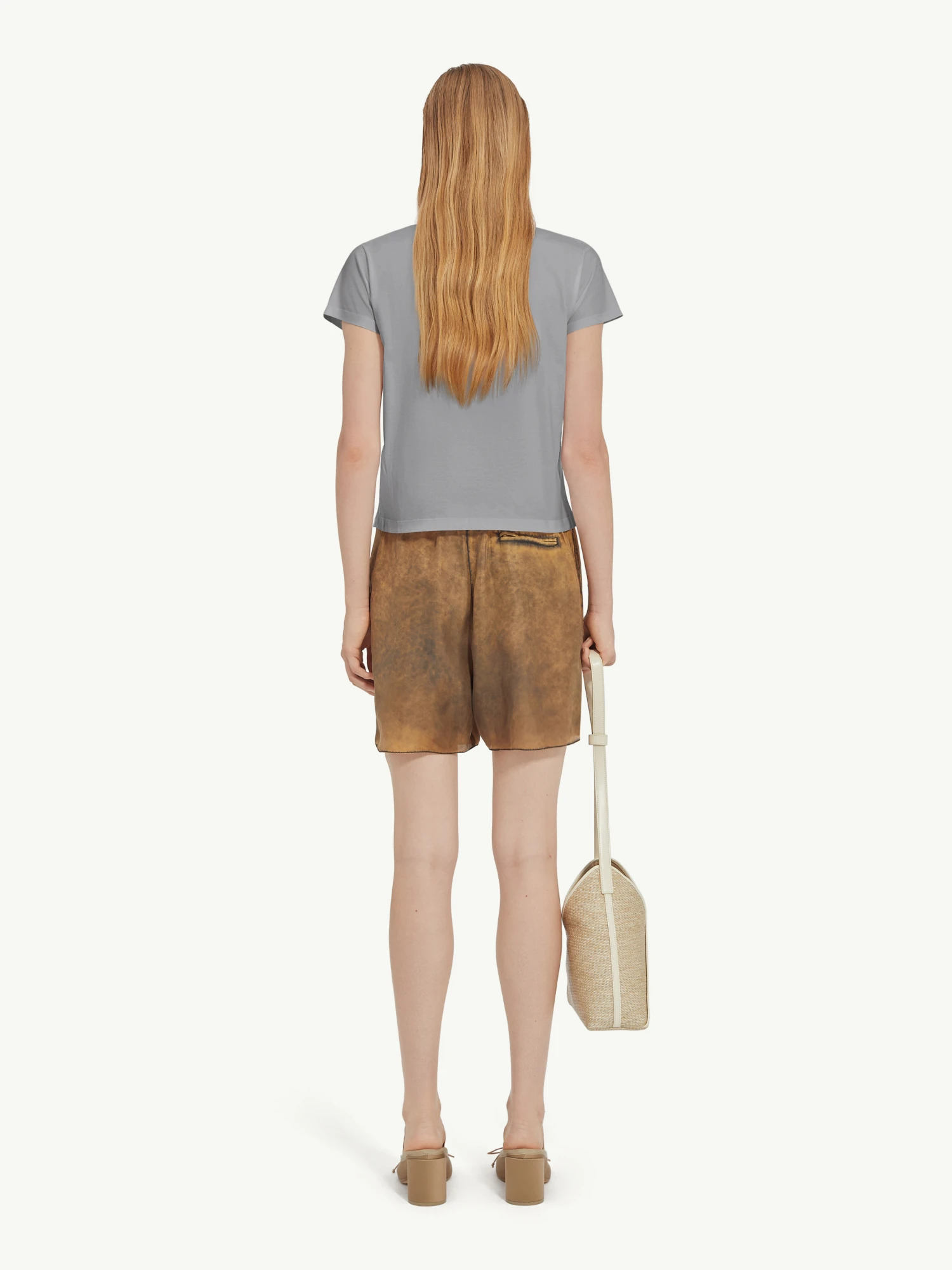 Женская футболка MM6 Maison Margiela Numeric Cotton Grey