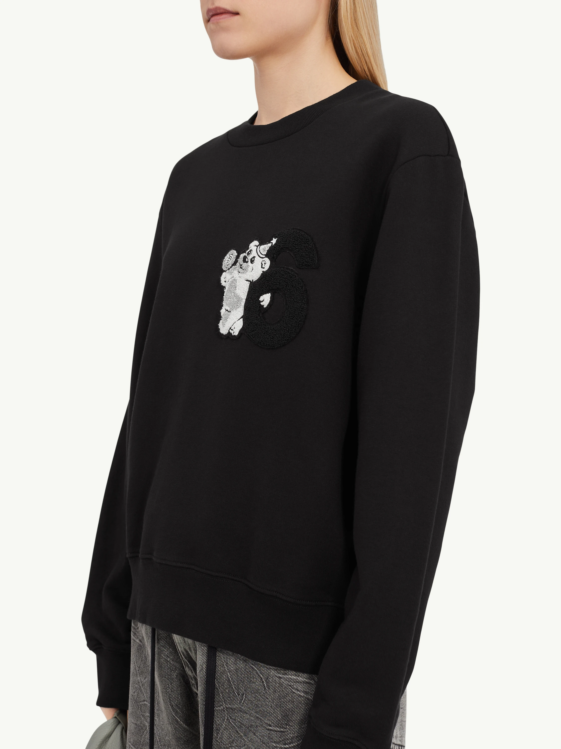 Женский свитшот MM6 Maison Margiela Bear Patch Black