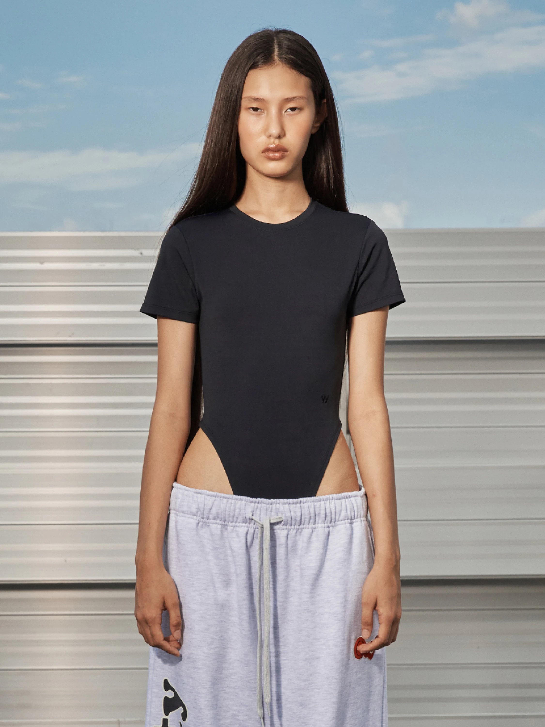 Женское боди OPEN YY Basic Bodysuit Black