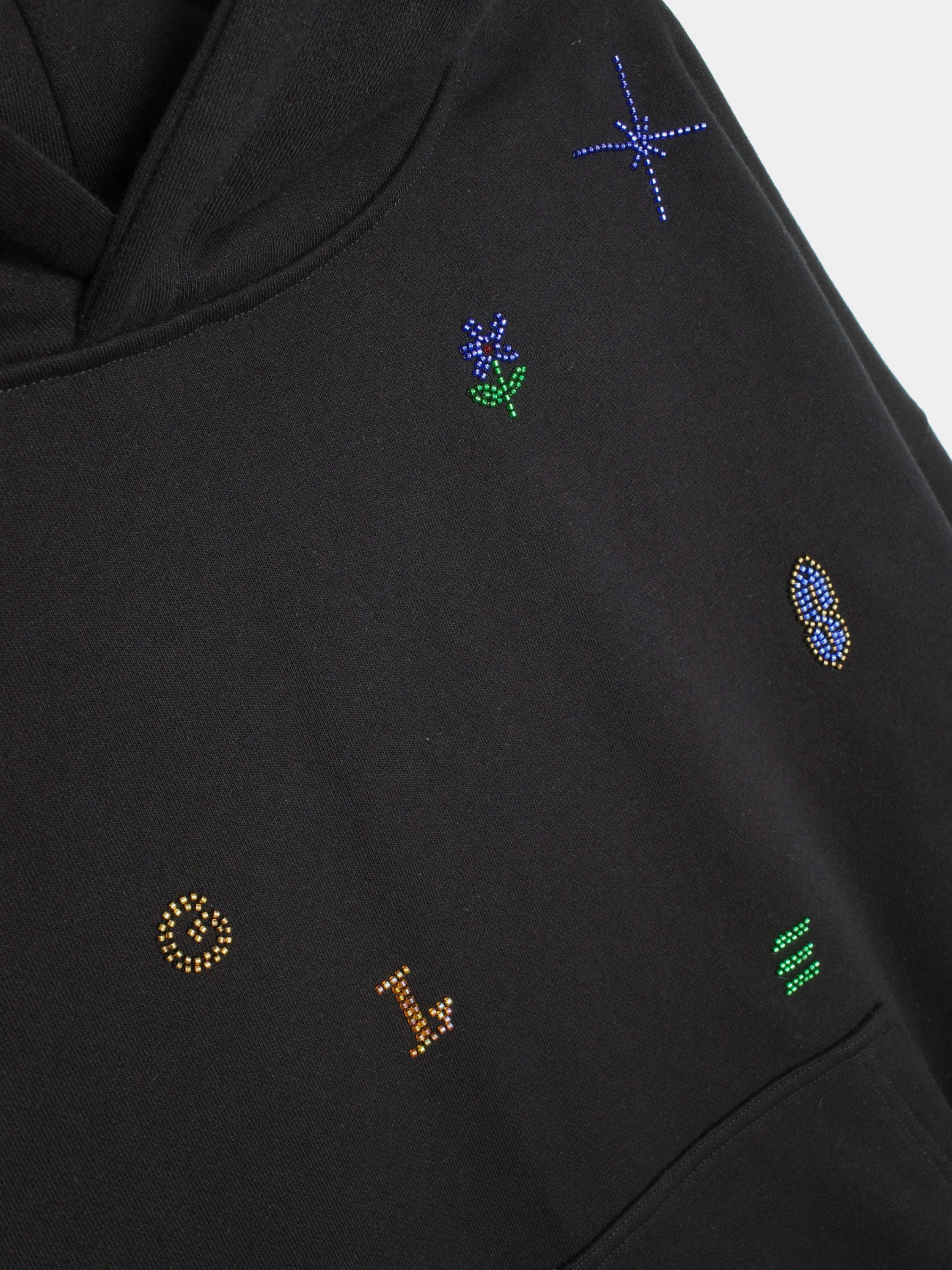 Худи Jungles Jungles Beaded Letters Black