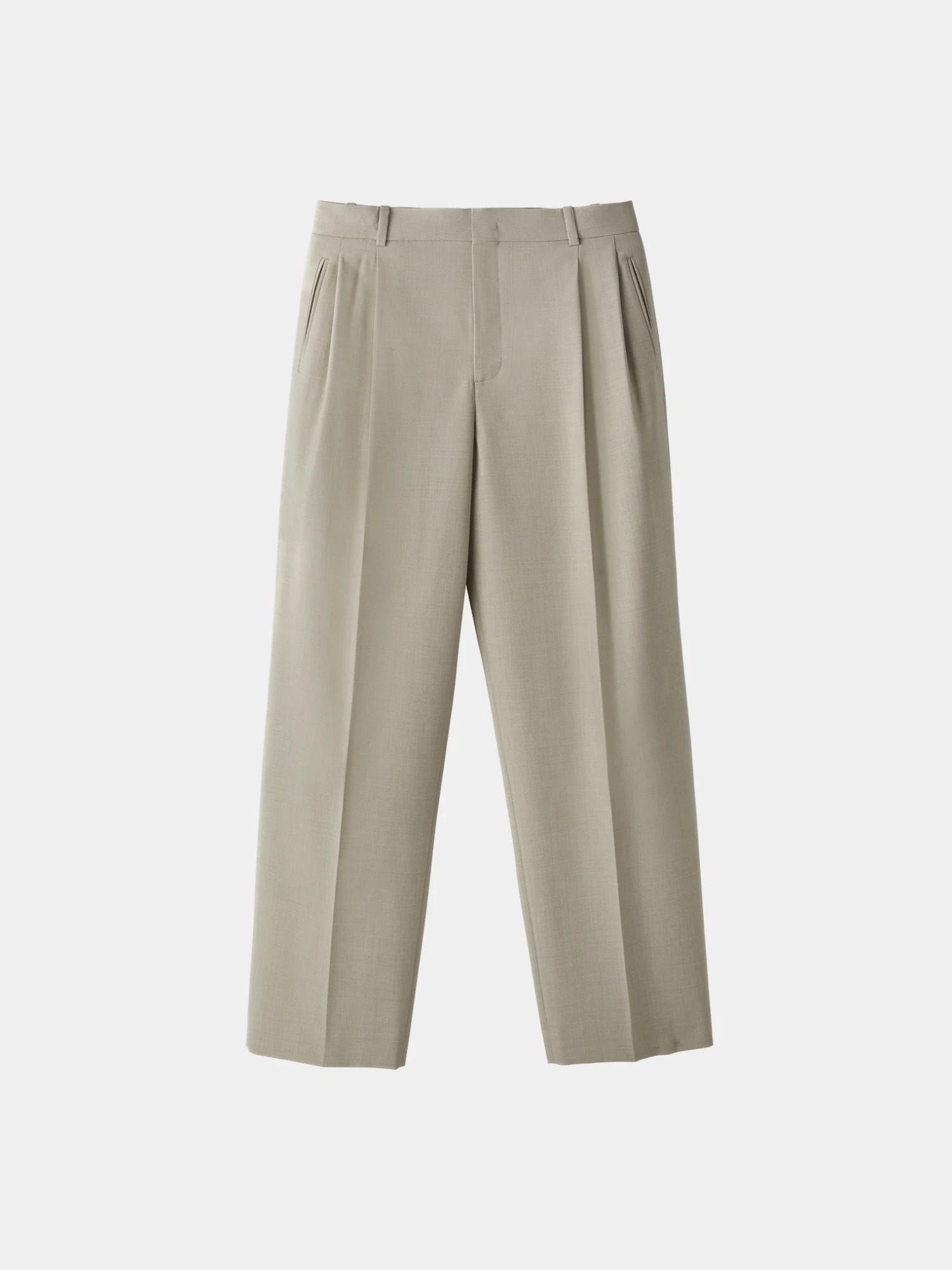 Брюки Recto Double Pleated Wide Sepia Beige