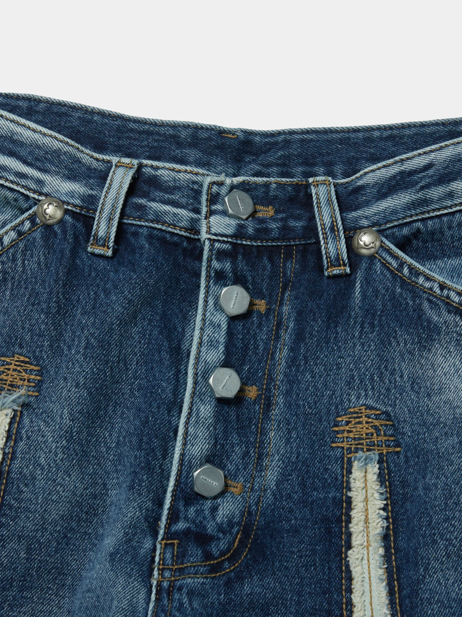 Джинсы Thug Club TC Bone Leather Blue