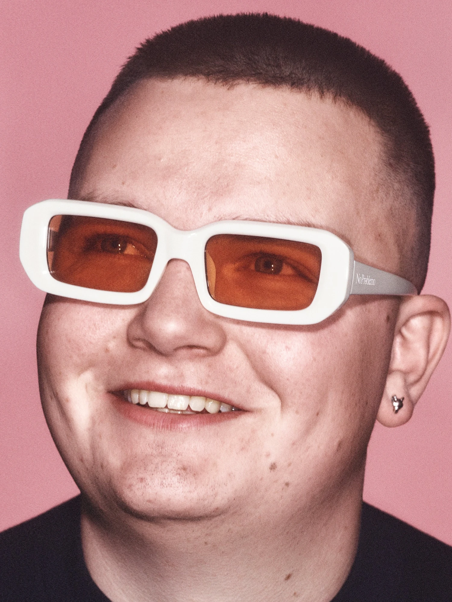 Очки NO PROBLEMO x LE SPECS Blackpool Off White/Amber Tint