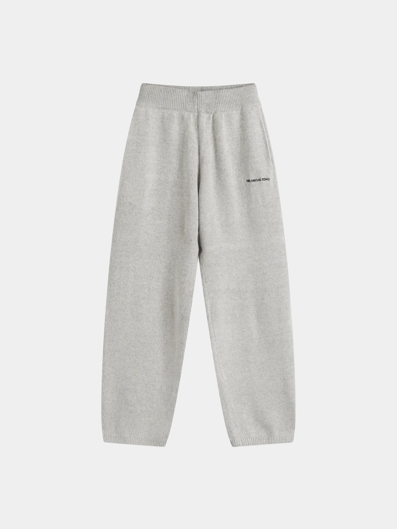 Брюки MKI MIYUKI ZOKU Mohair Blend Knit Wide Light Grey