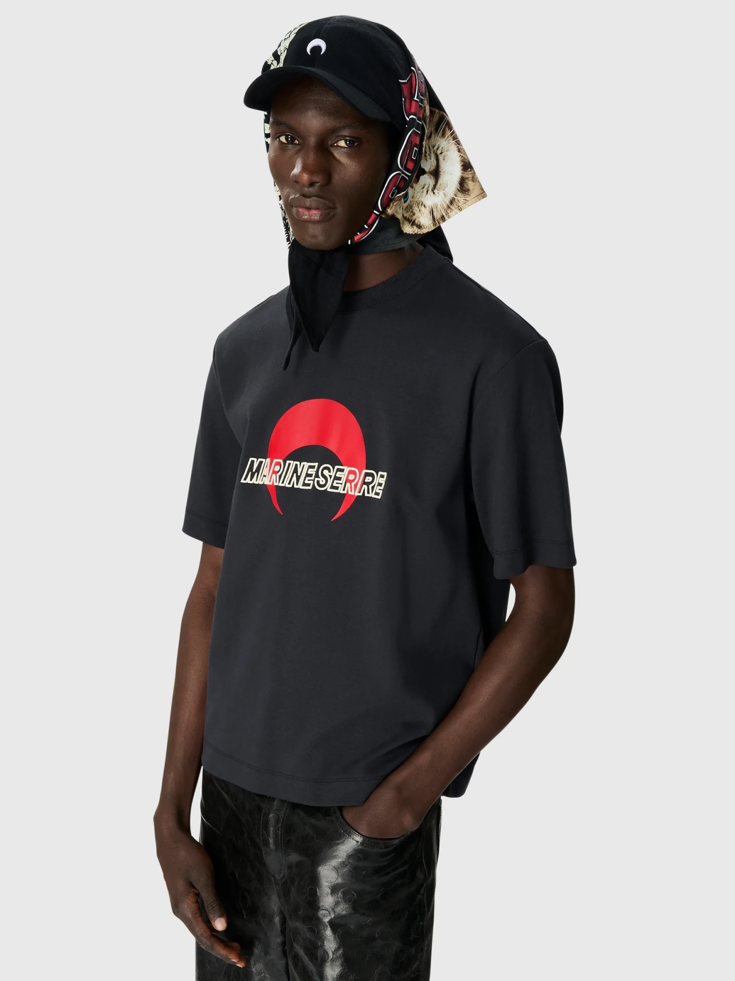 Футболка Marine Serre MS Sports Relaxed Black/Red