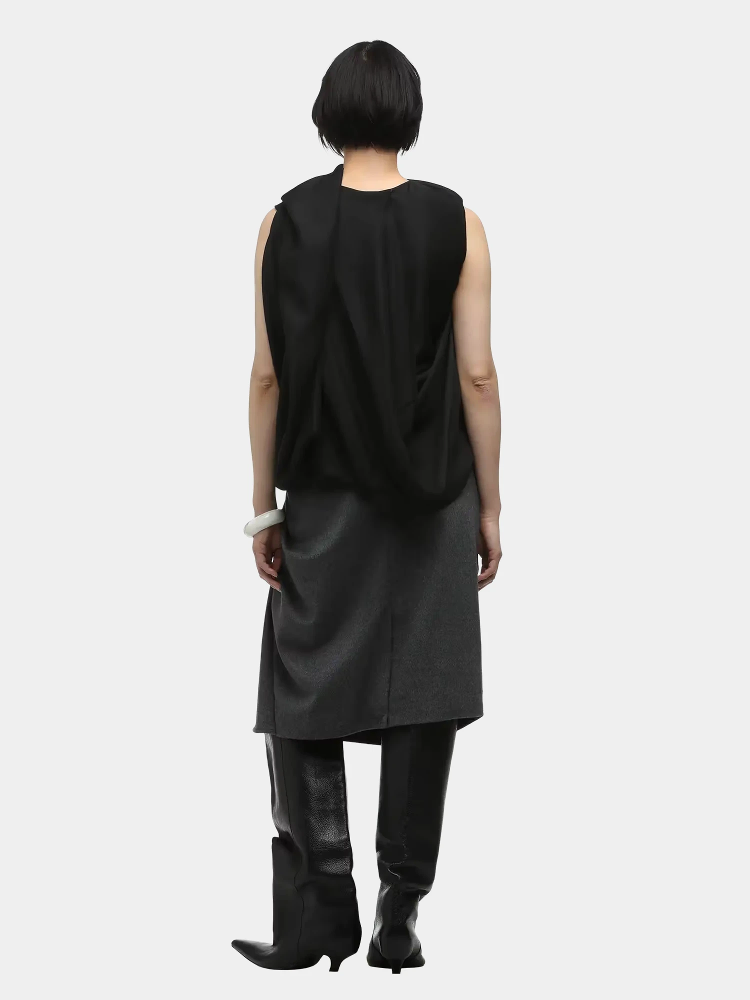 Женский топ entire studios Side Drape Black