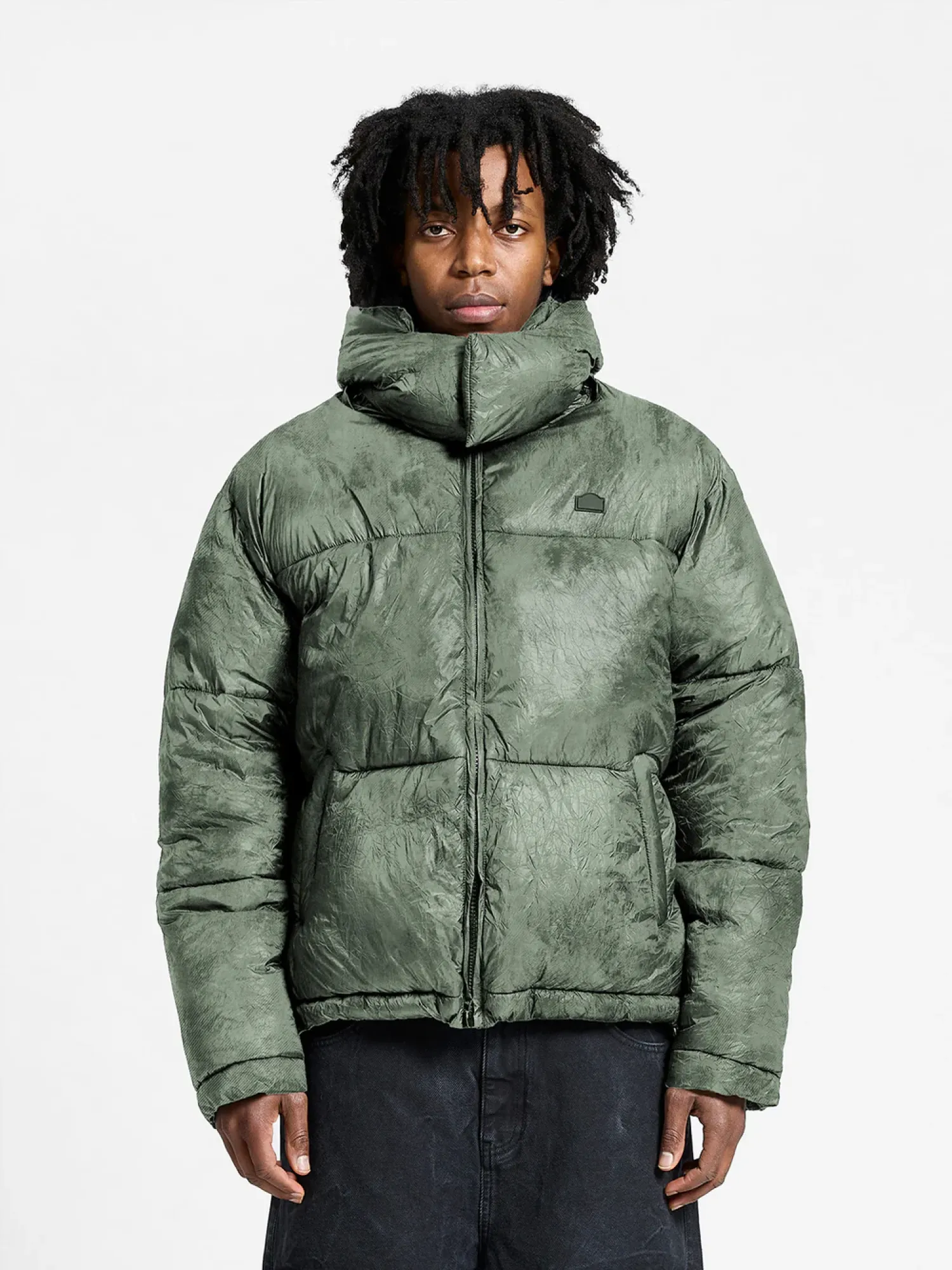 Пуховик RETERNITY Wrinkled Puffer Jacket Déliria Green