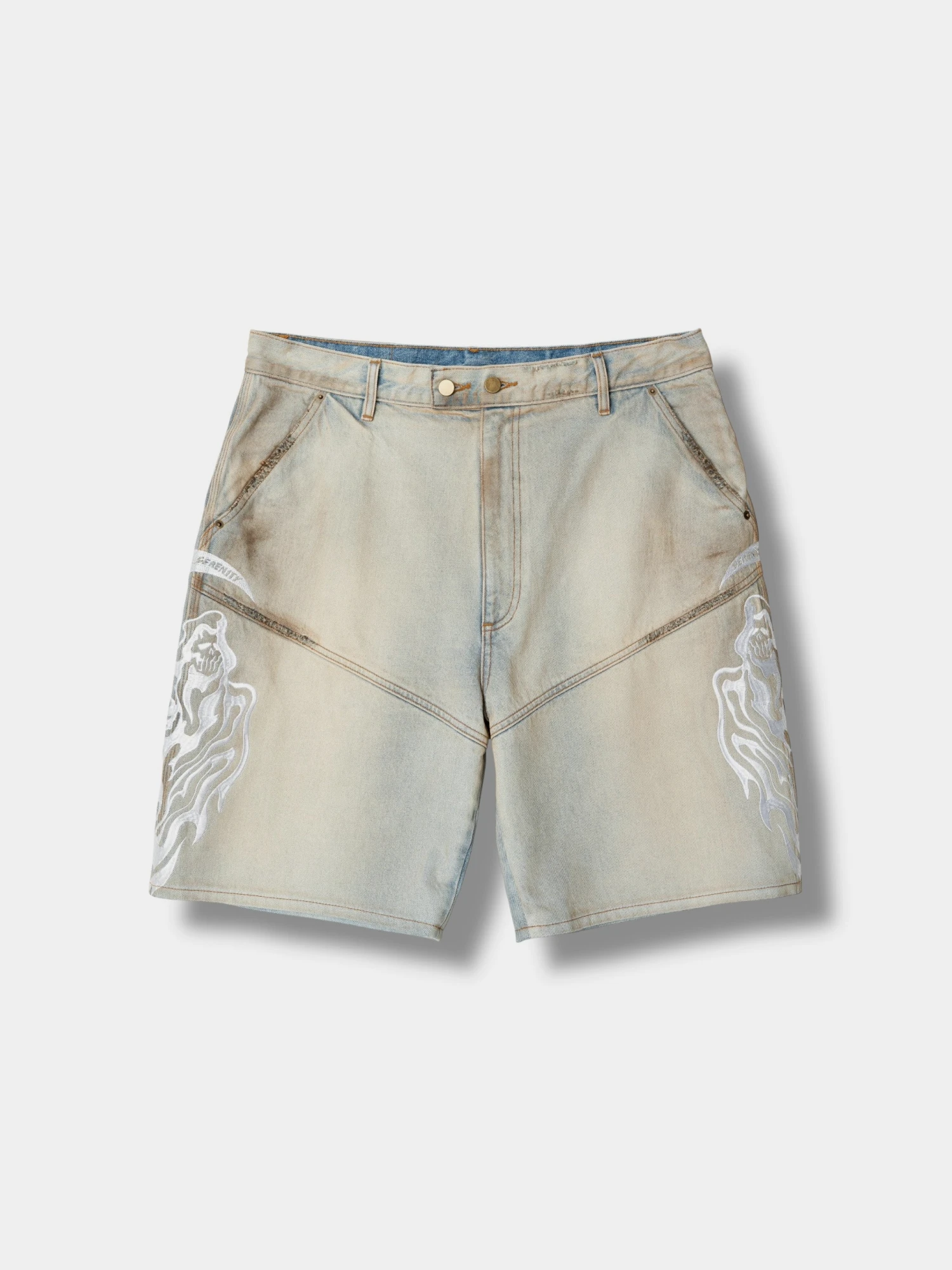 Шорты WARREN LOTAS Baggy Moto Jean Shorts Dirty Blue