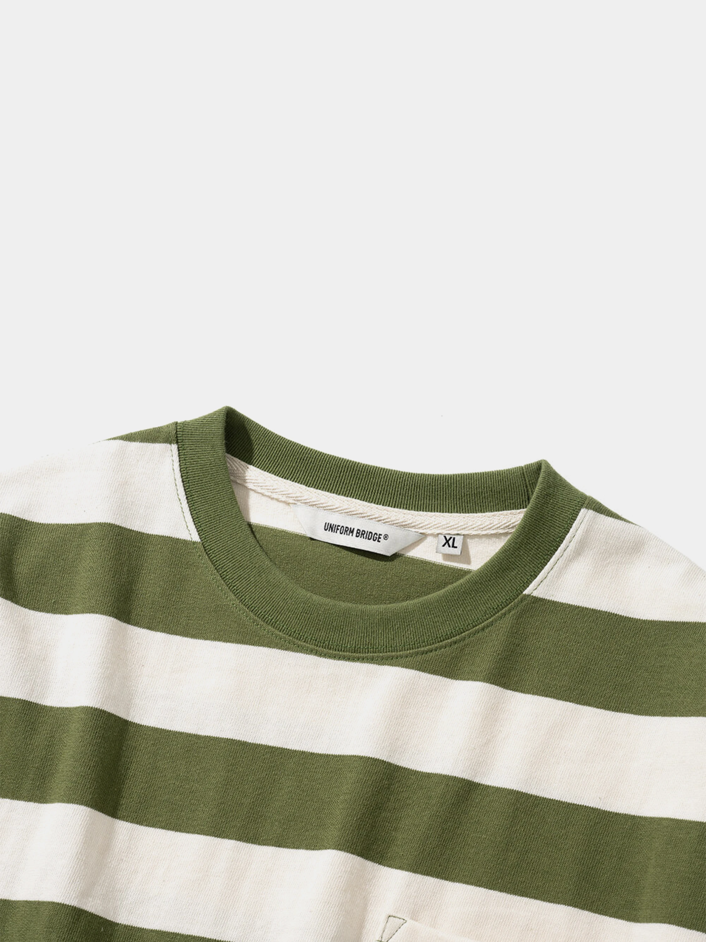 Лонгслив Uniform Bridge Naval Stripe Pocket L/S Tee Olive