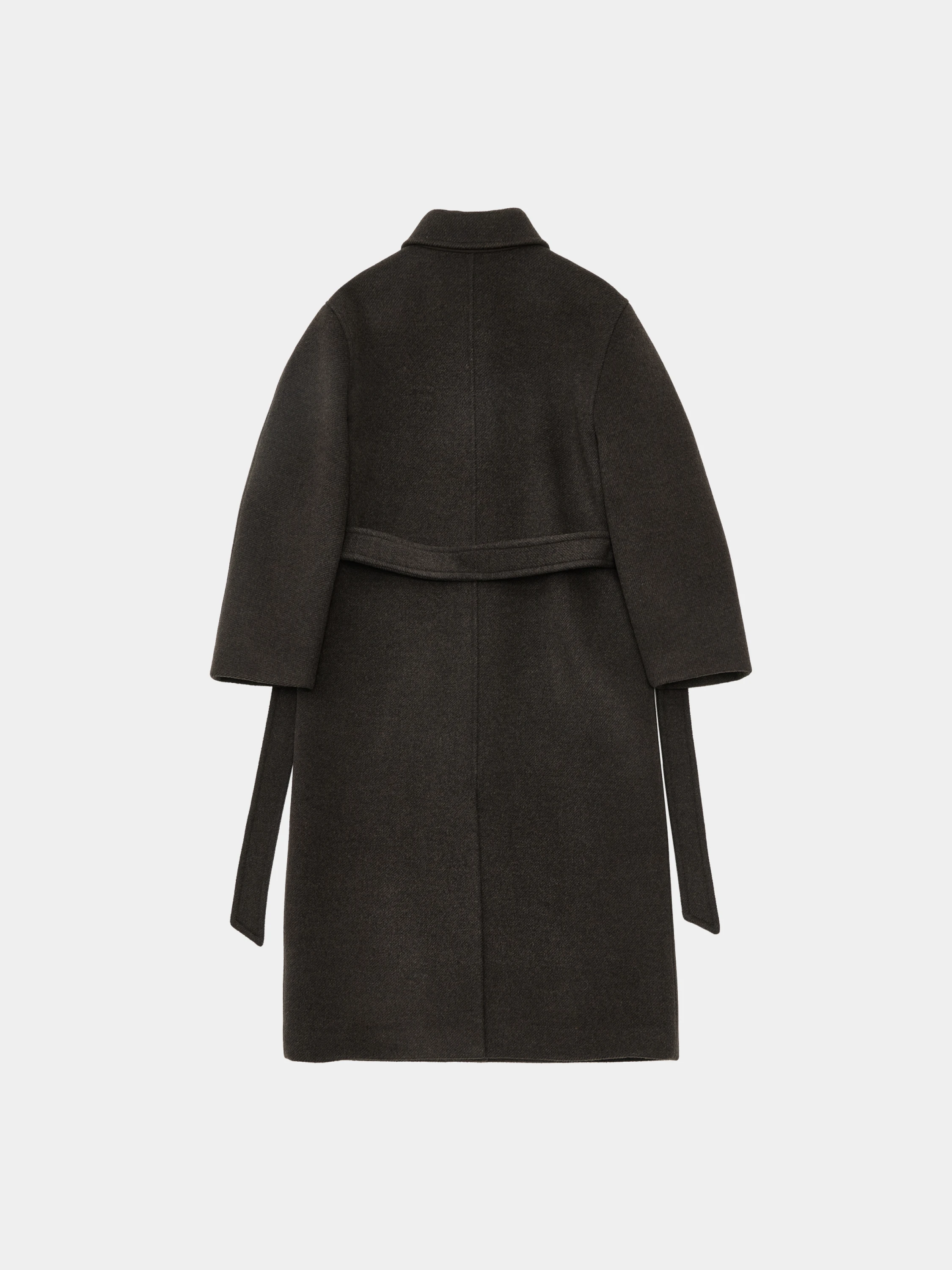 Женское пальто AMOMENTO Hourglass Long Coat Dark Brown
