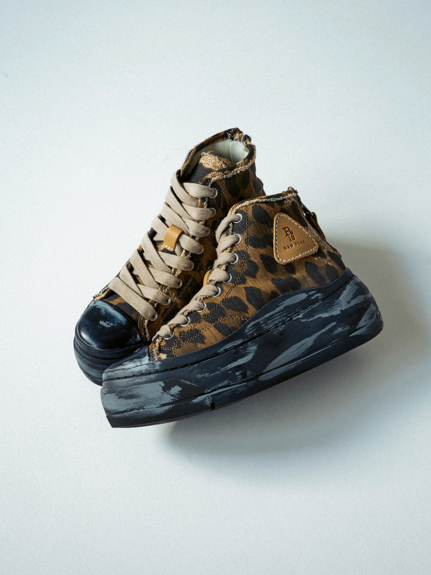 Женские Кеды R13 Kurt High Top Brown Leopard