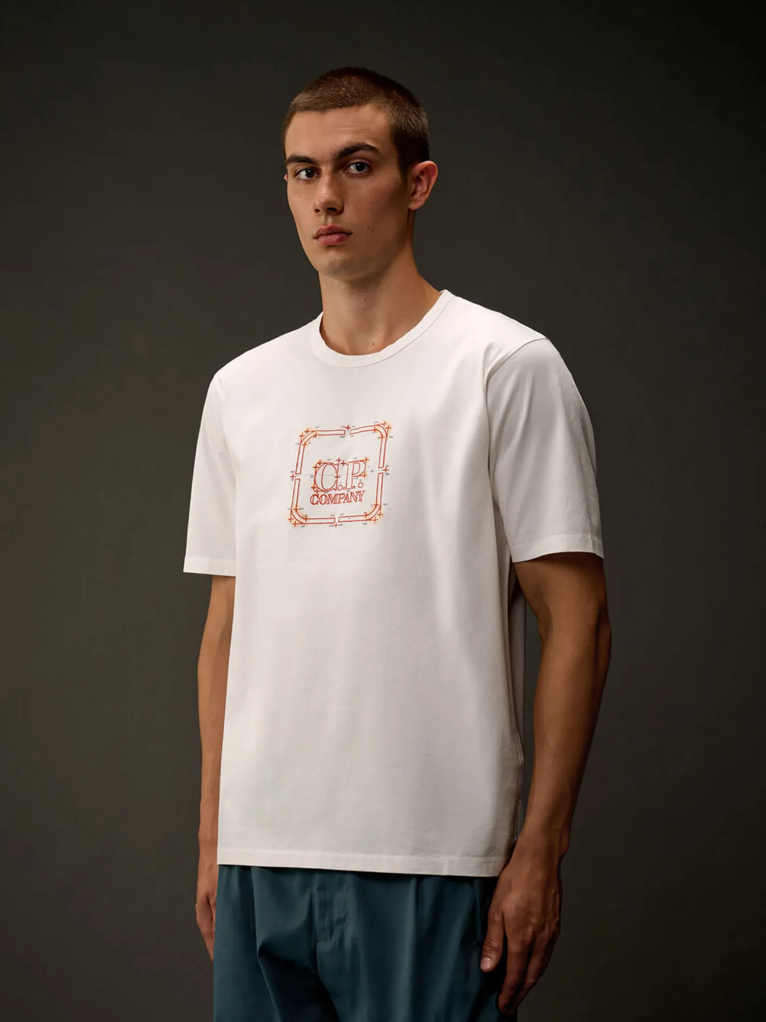 Футболка C.P. Company Metropolis Series EMB Gauze White