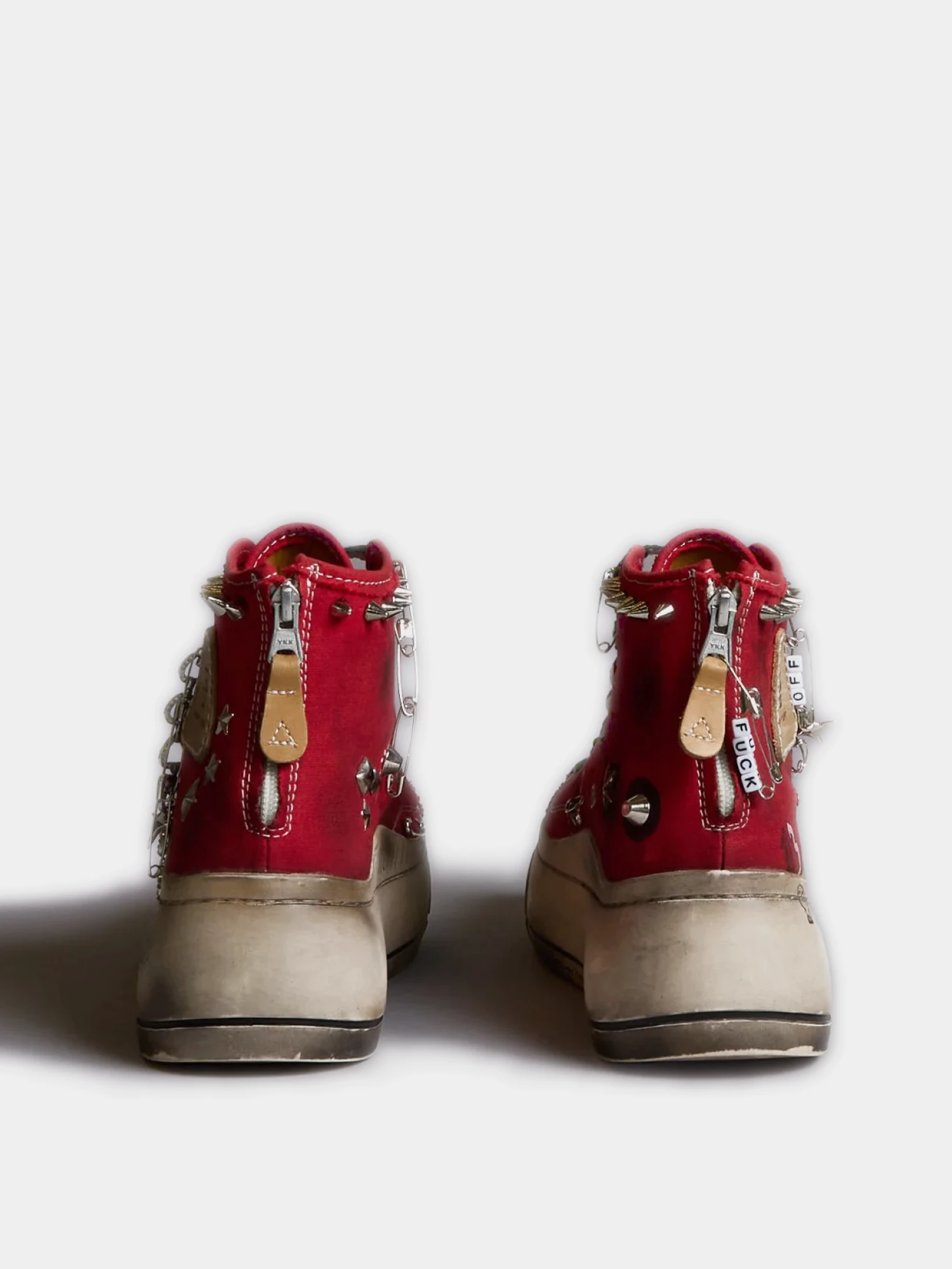 Женские кеды R13 Kurt High Top Studs Red