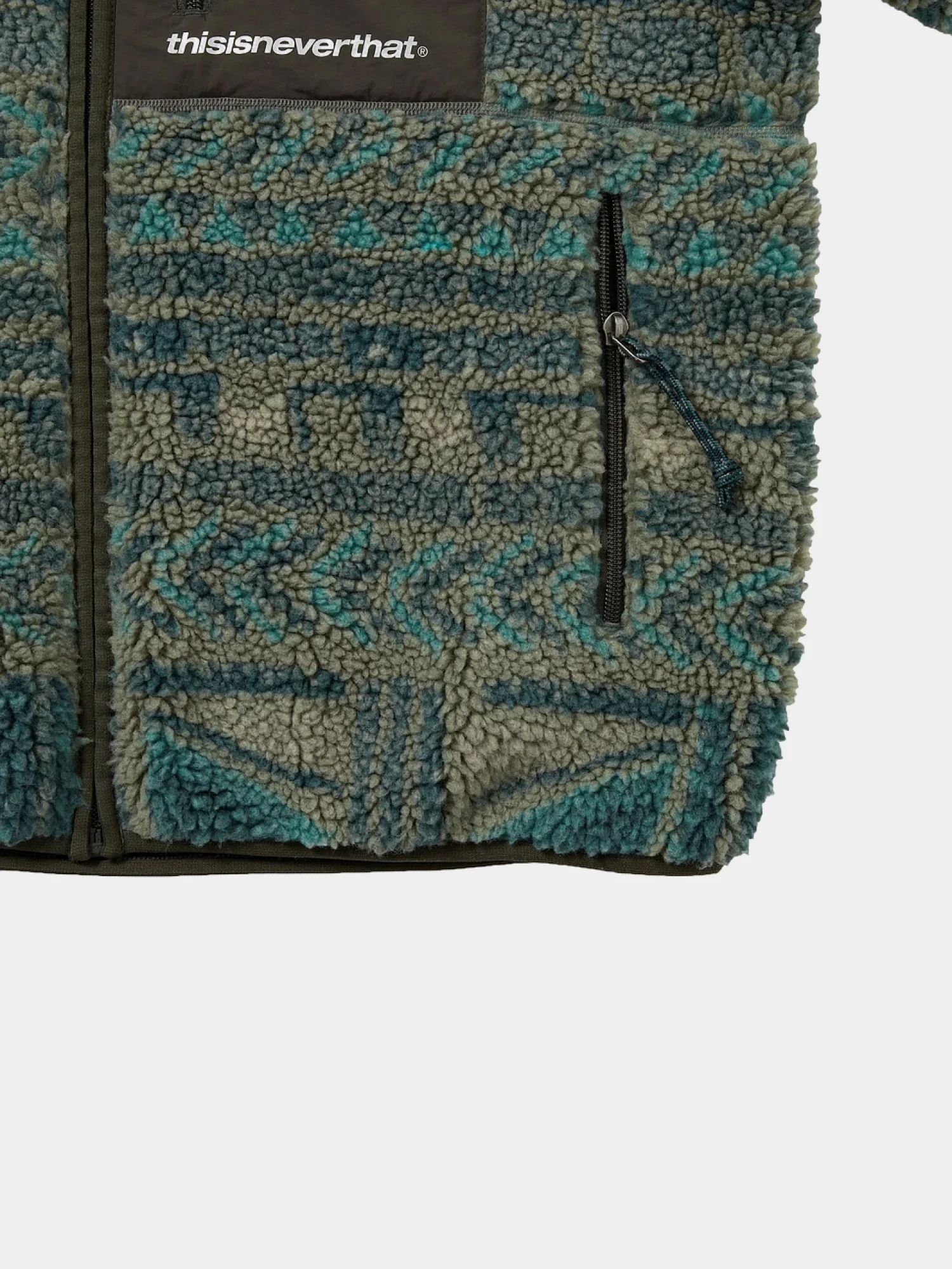 Флисовая куртка thisisneverthat SP Sherpa Fleece Olive