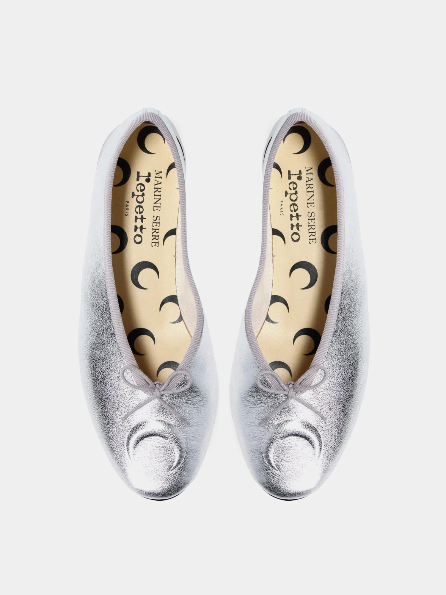 Женские балетки Marine Serre x Repetto Lilouh Ballet Flats Silver